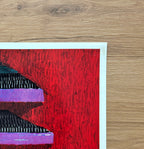 David Hockney original art poster used - 21.6"×27.5" (55×70cm)