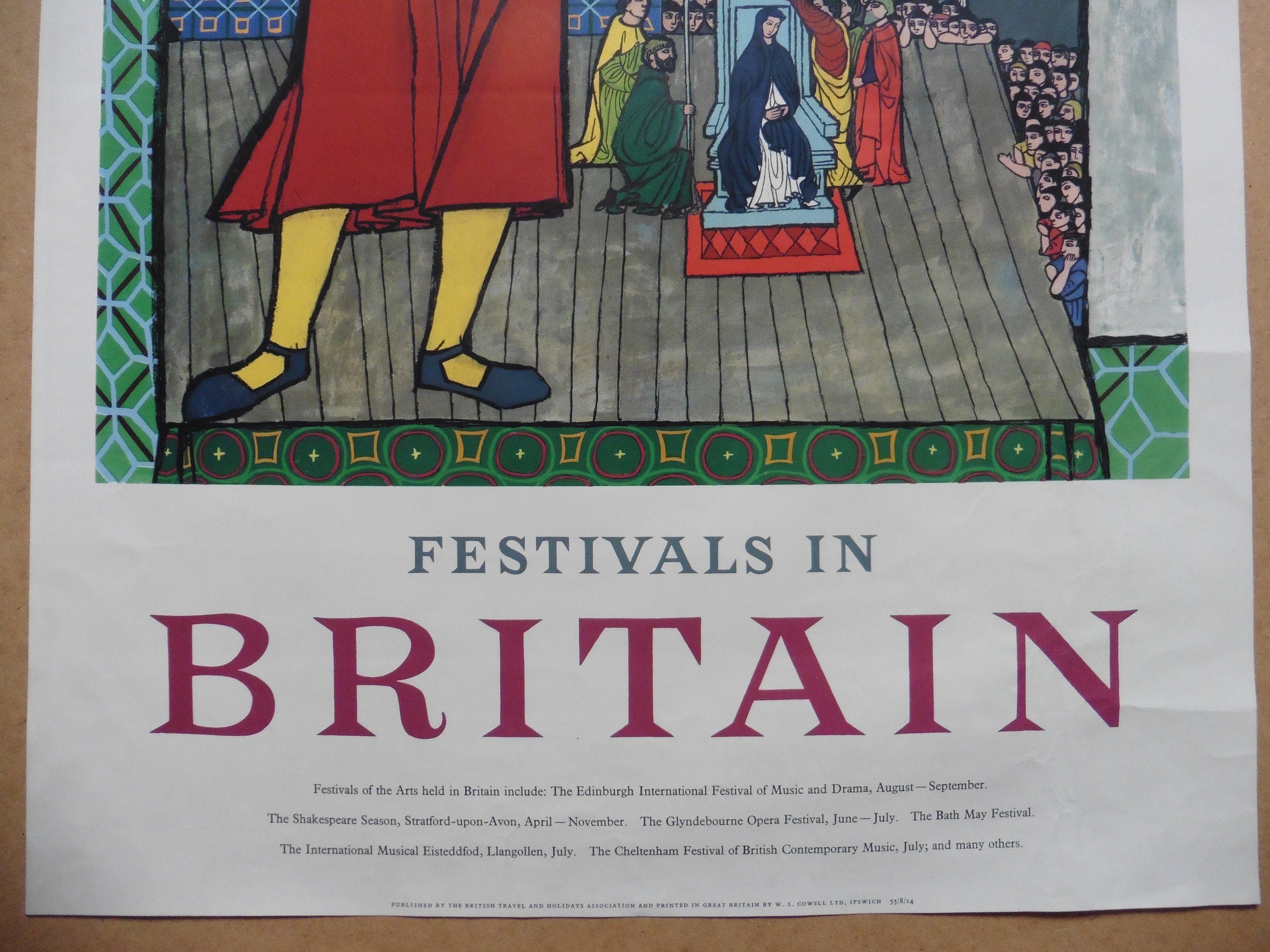 Vintage Poster Festivals in Großbritannien 1955 – 49,5 × 75 cm