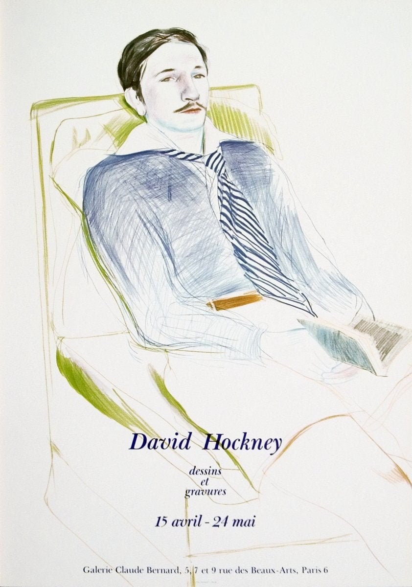 David Hockney original art poster - 17.7"×25.2" (45×64cm)