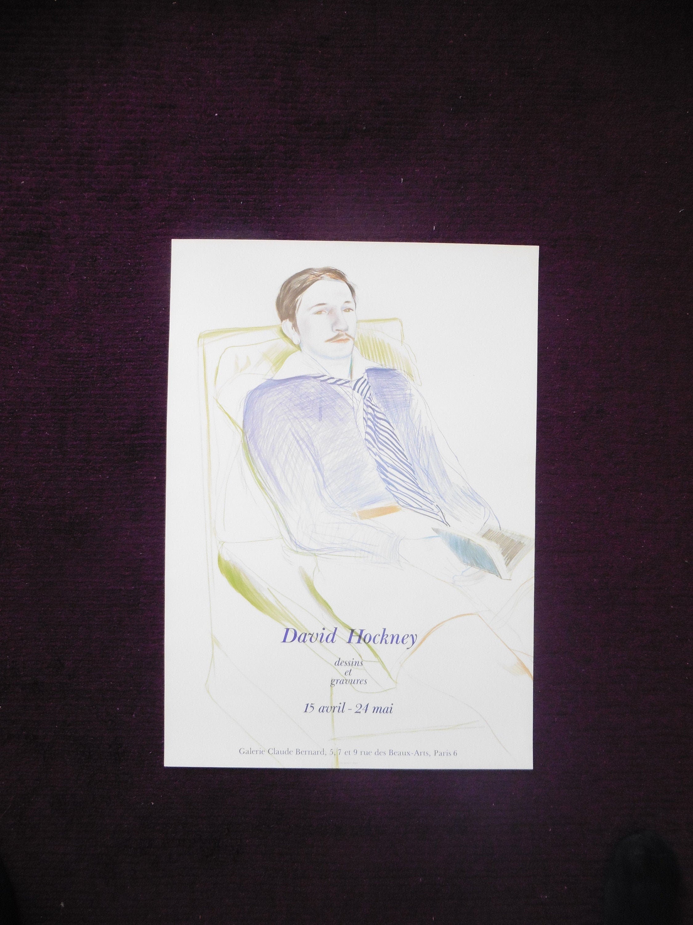 David Hockney original art poster - 17.7"×25.2" (45×64cm)