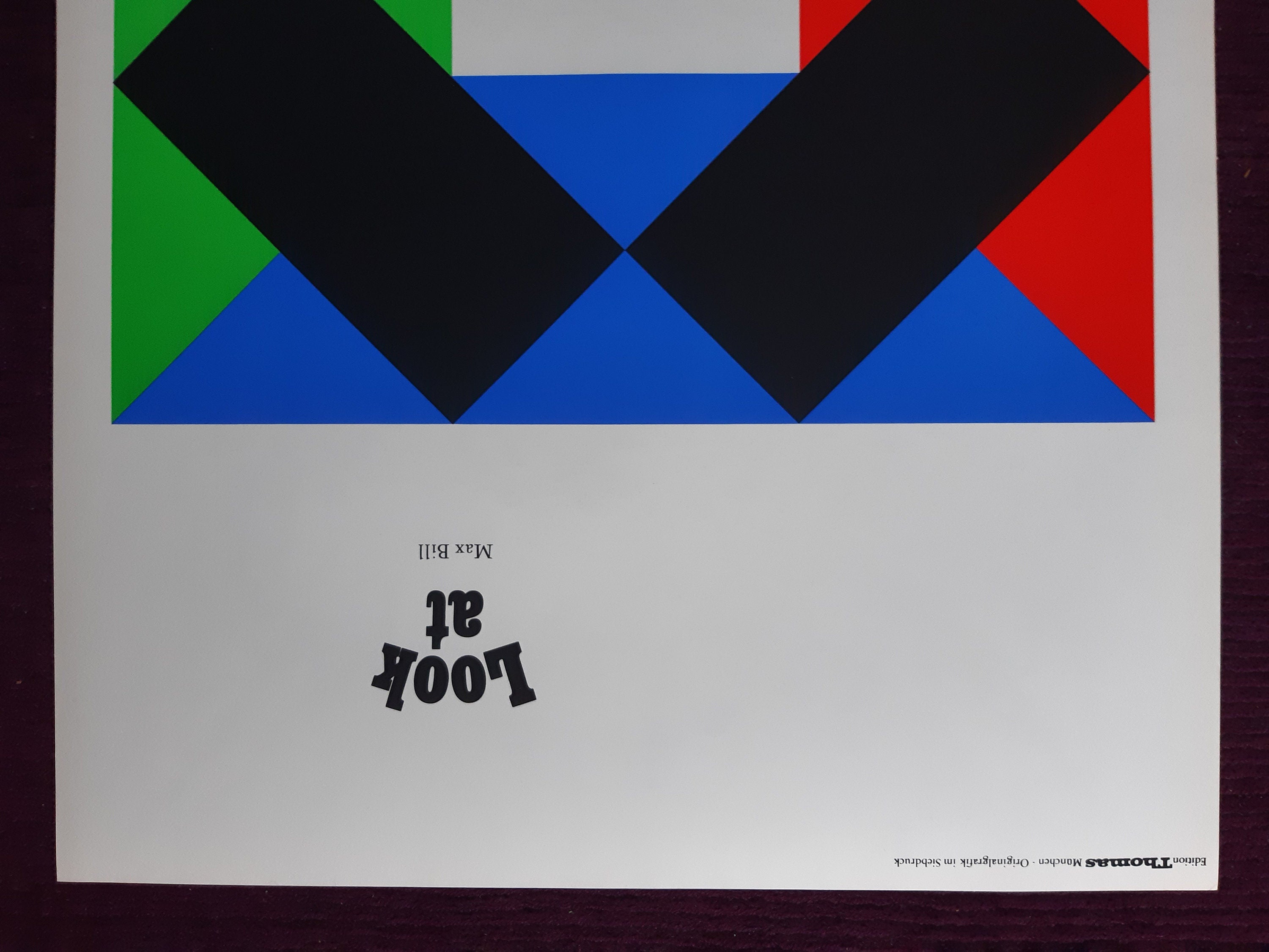 Max Bill original art poster - 26.4"×35.4" (67×90cm)