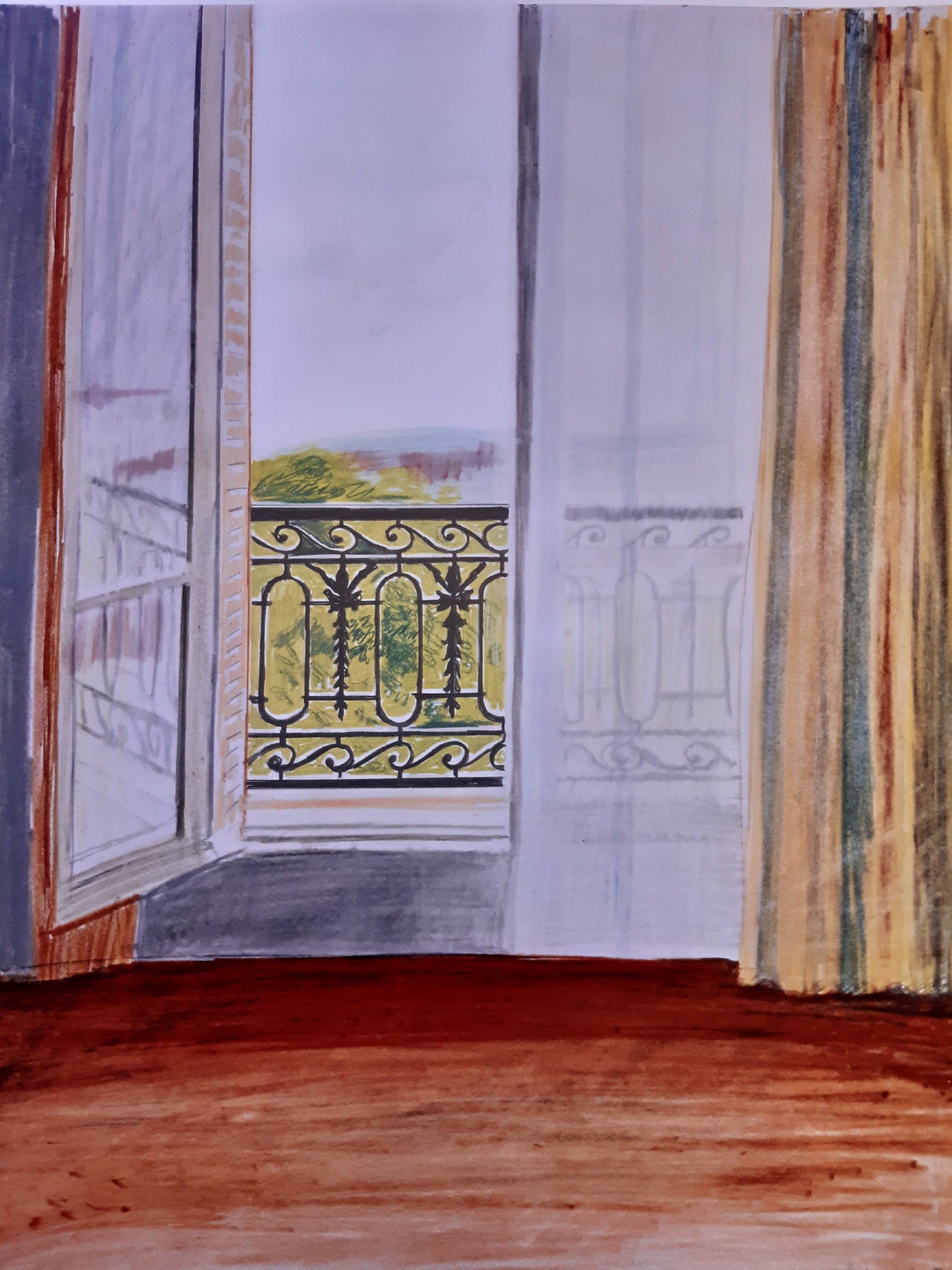 David Hockney original art poster - 26.9"×39.1" (68.3×99.3cm)