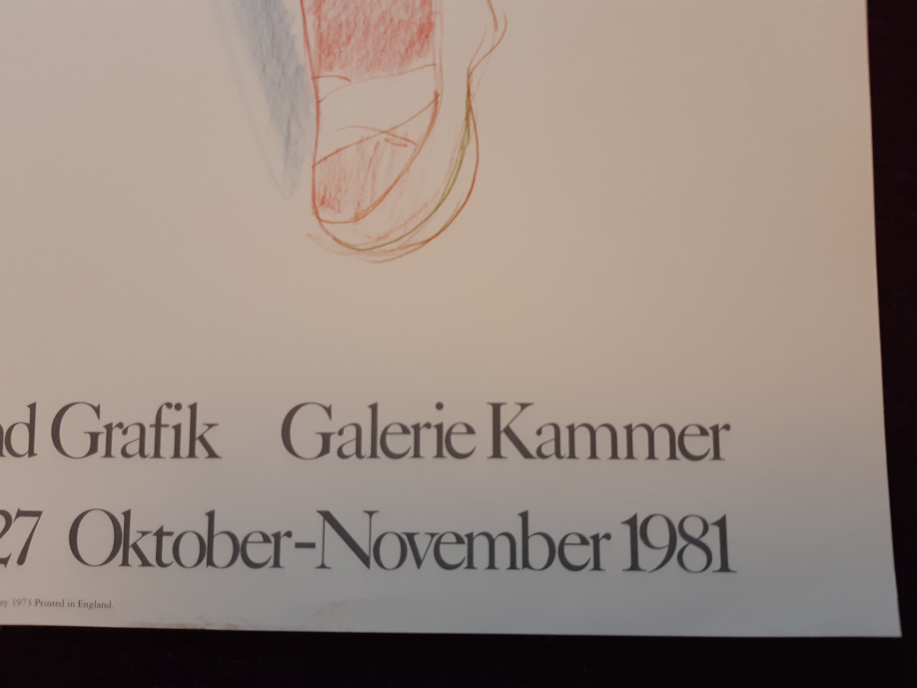 David Hockney original art poster - 24.9"×34.9" (63.3×88.7cm)