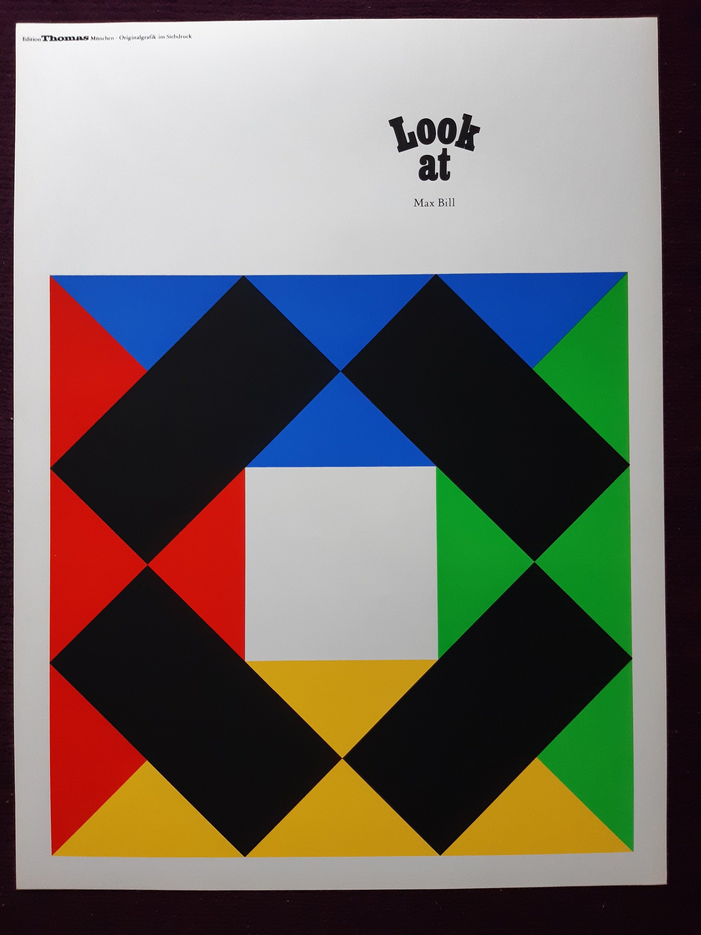 Max Bill original art poster - 26.4"×35.4" (67×90cm)