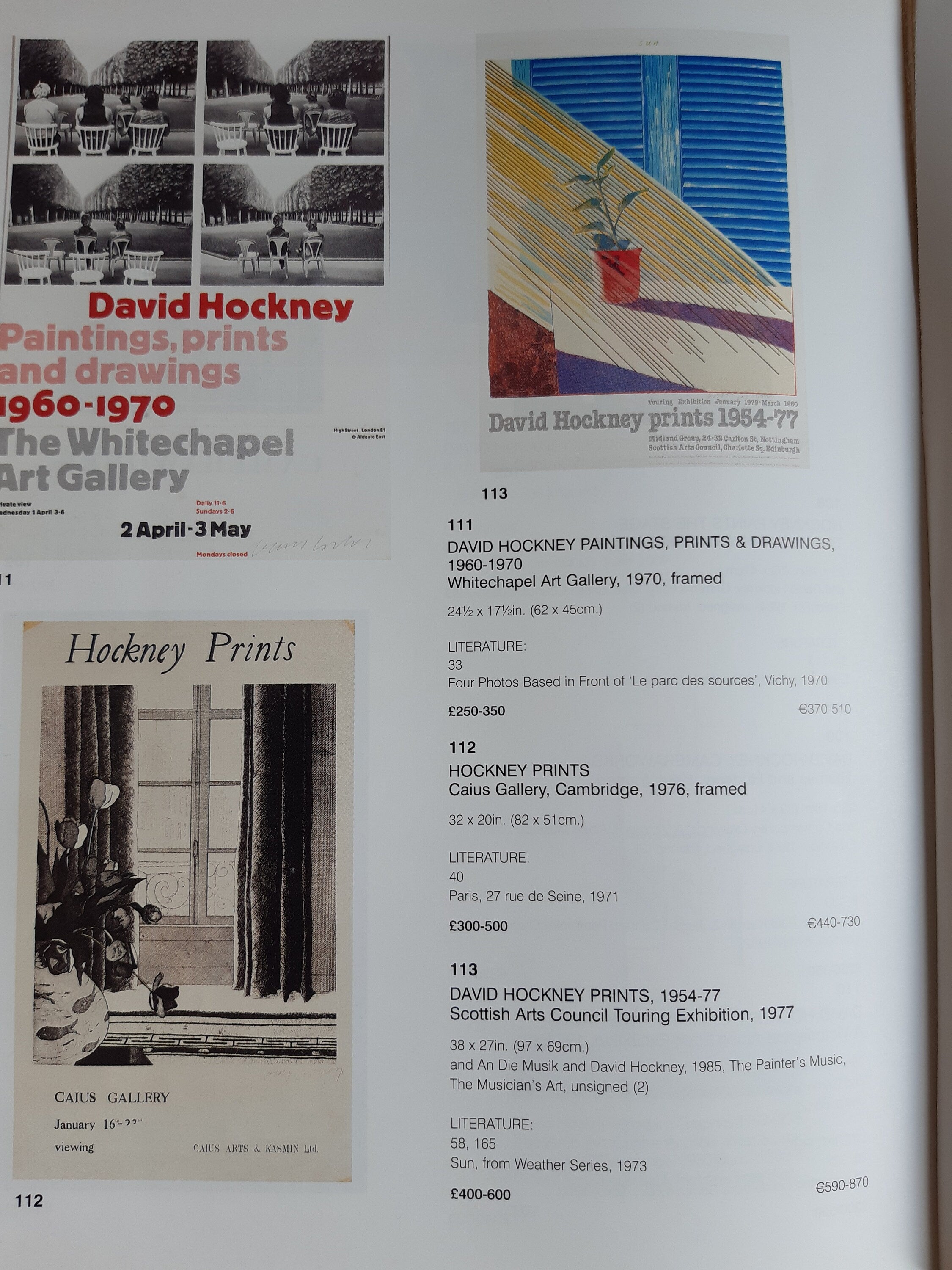 David Hockney original poster used - 27.2"×38.2" (69×97cm)