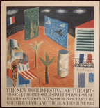 David Hockney original vintage art poster - 35.8"×38.6" (91×98cm)