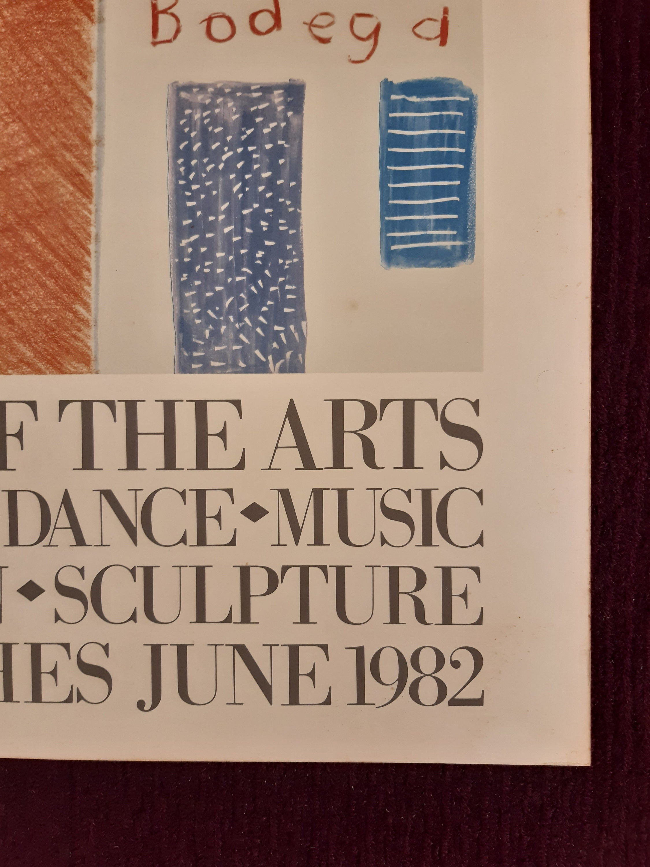 David Hockney original vintage art poster - 35.8"×38.6" (91×98cm)