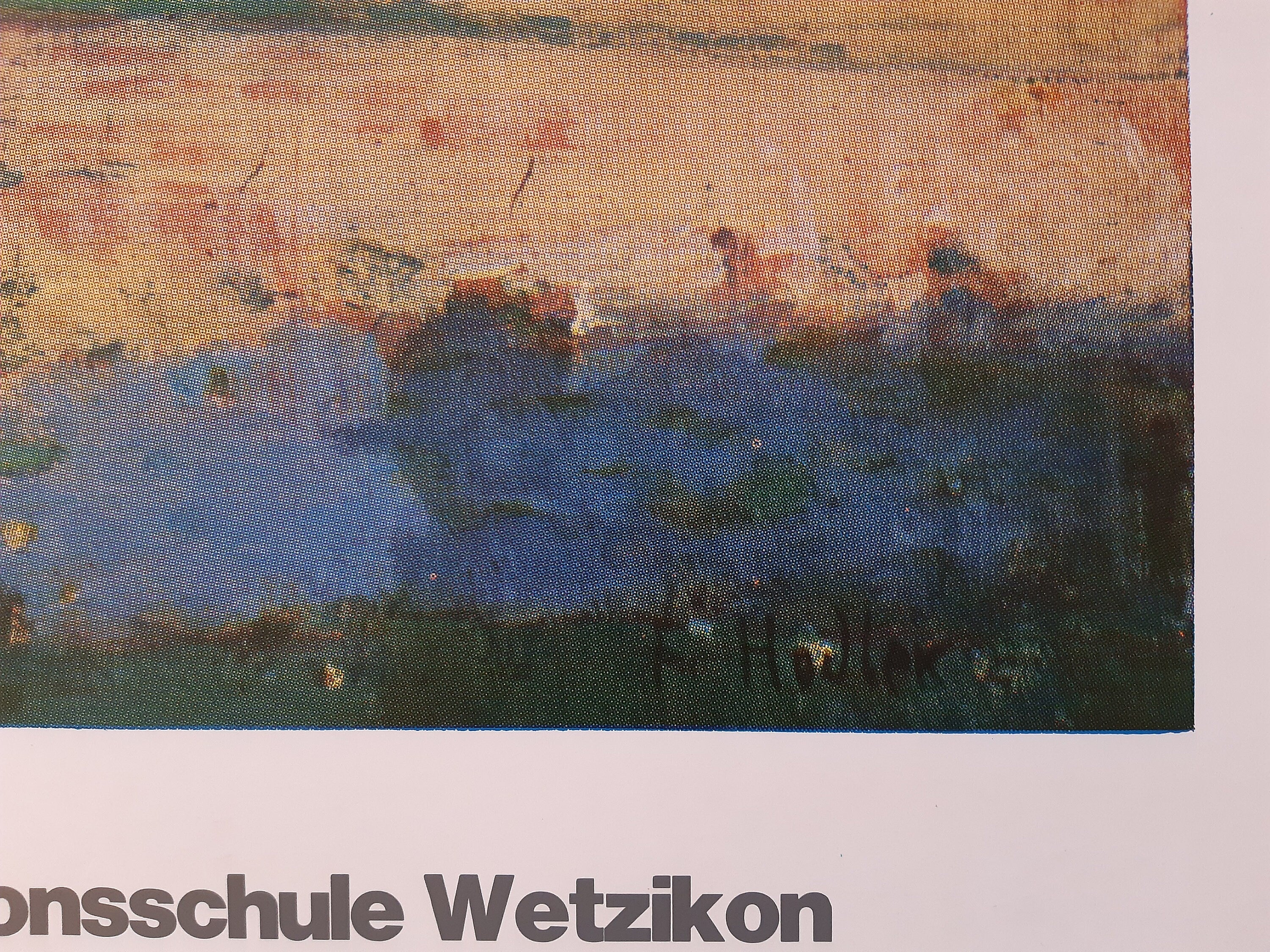 Ferdinand Hodler original art exhibition poster - 35.4"×50.4" (90×128cm)