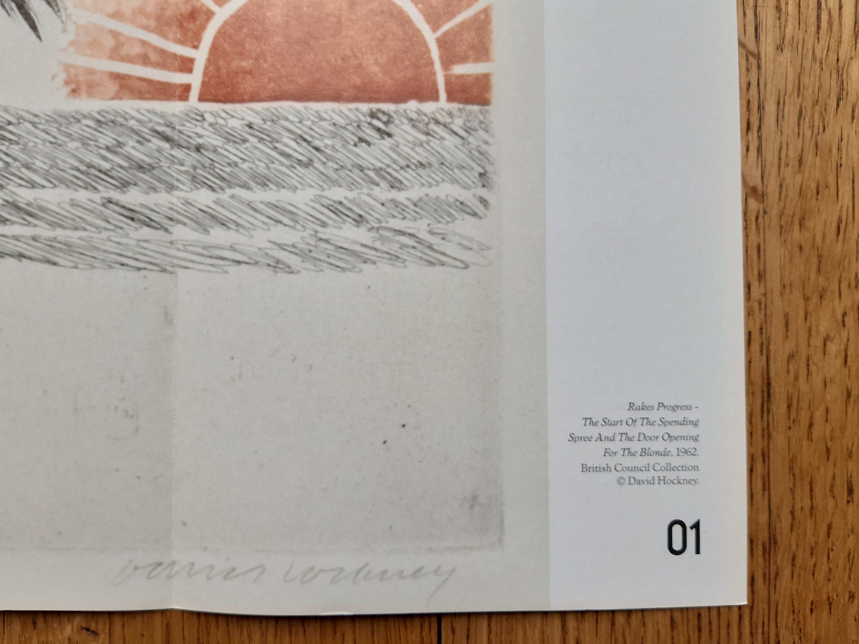 David Hockney original art poster folded - 28.3"×19.4" (72×49.2cm)