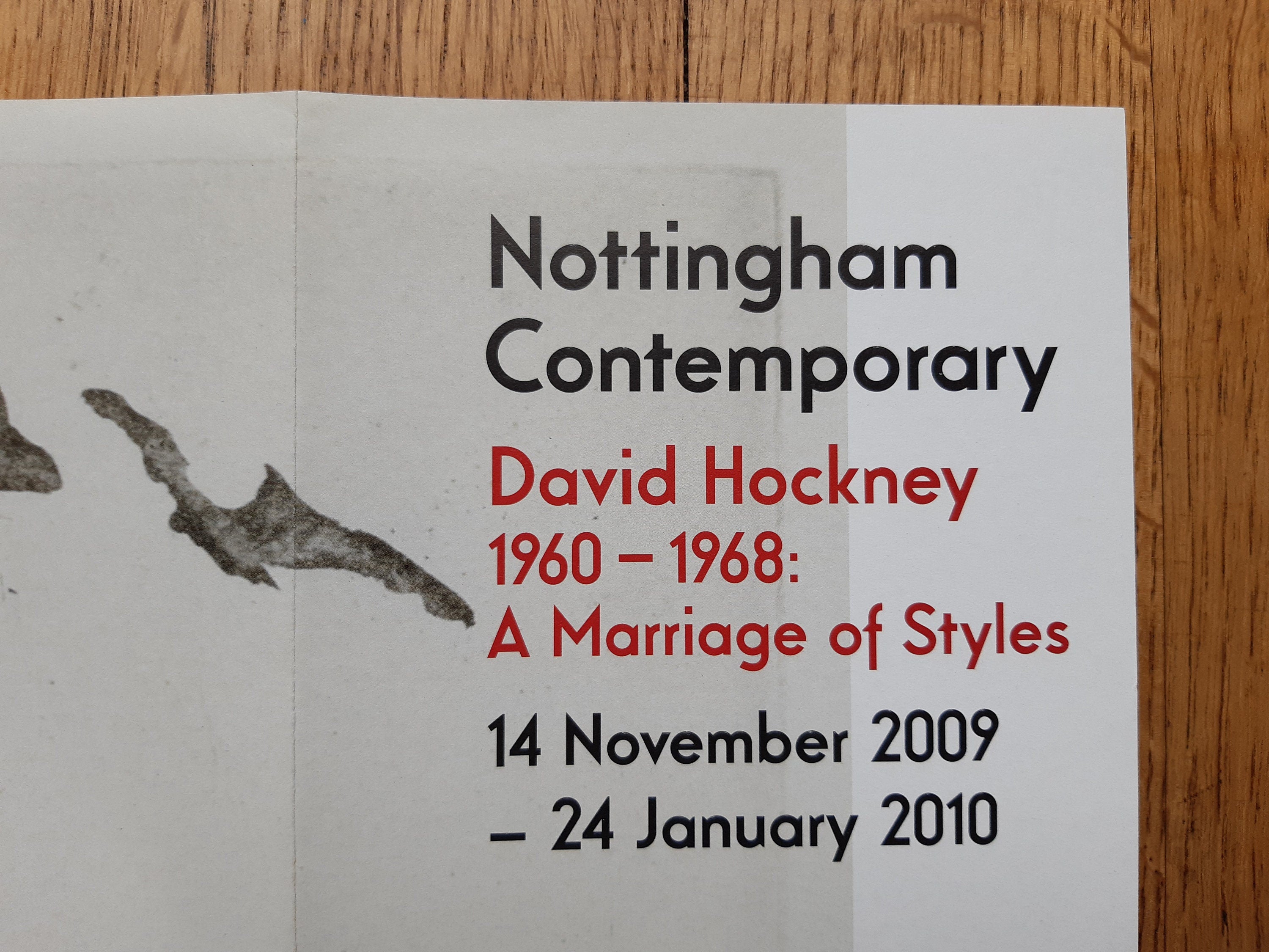 David Hockney original art poster folded - 28.3"×19.4" (72×49.2cm)