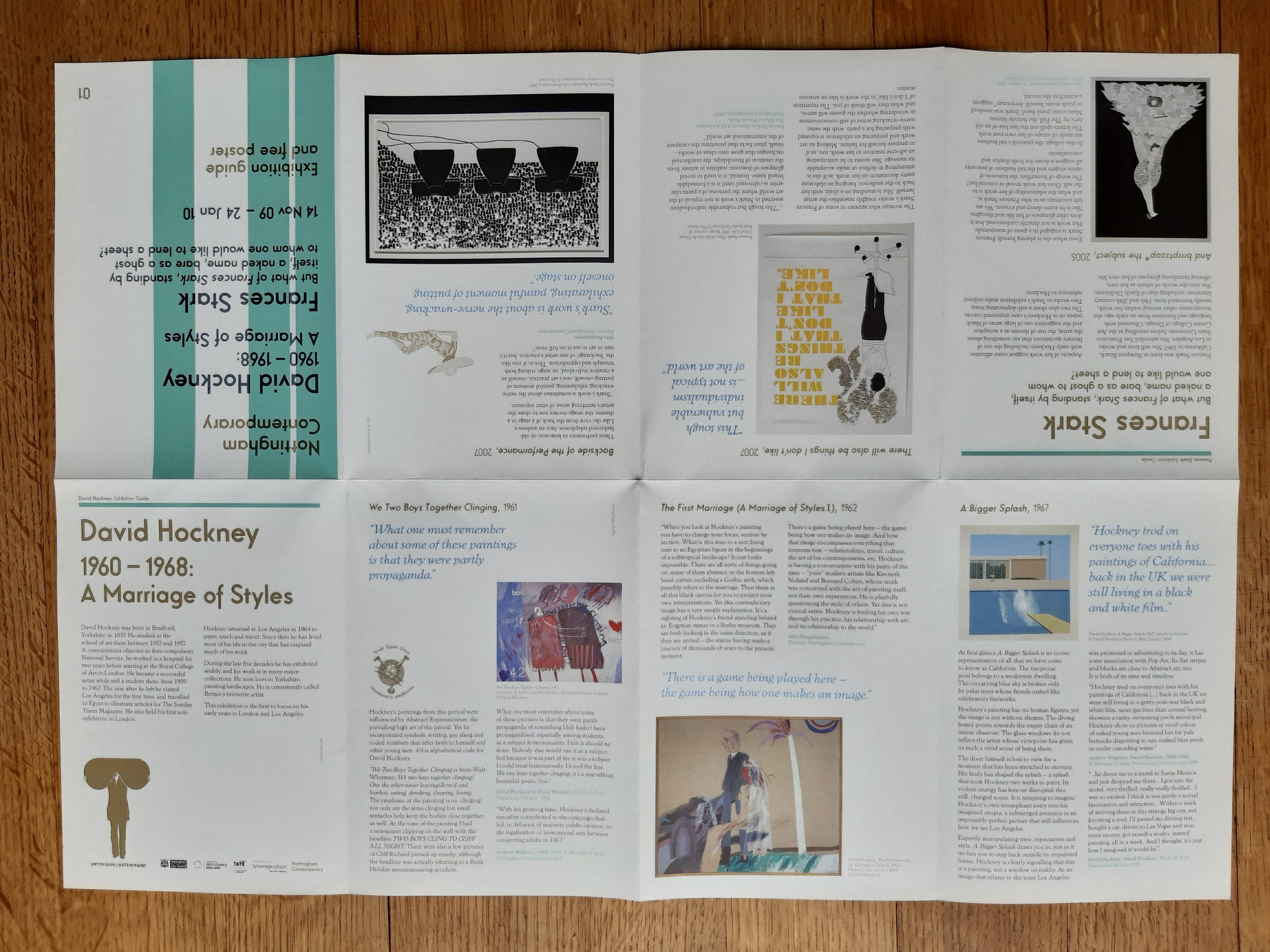 David Hockney original art poster folded - 28.3"×19.4" (72×49.2cm)