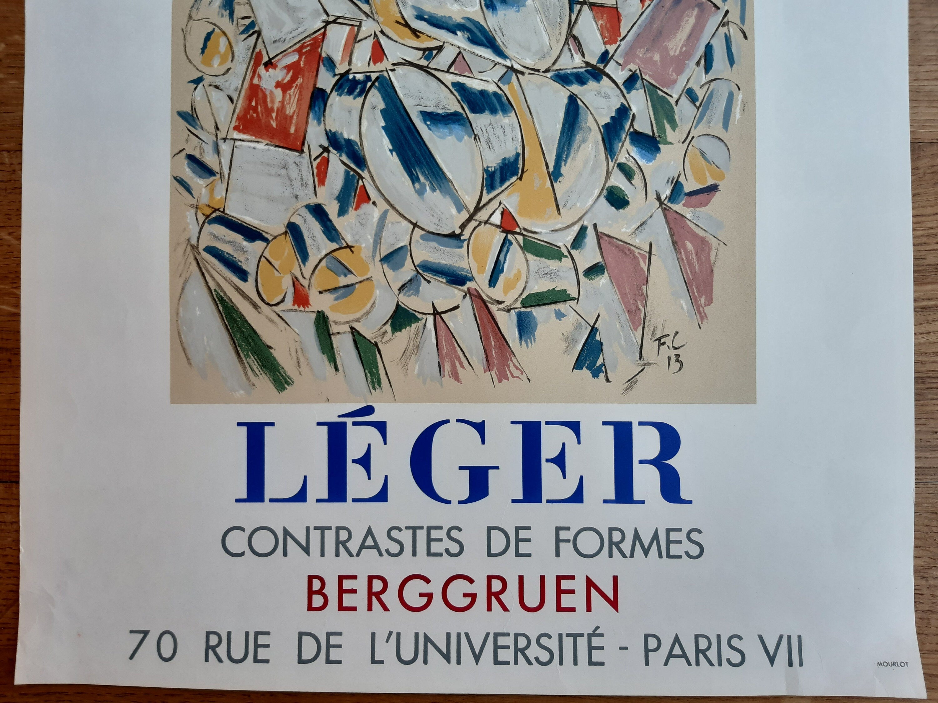 Fernand Léger original art poster - 17.9"×23.8" (45.5×60.5cm)