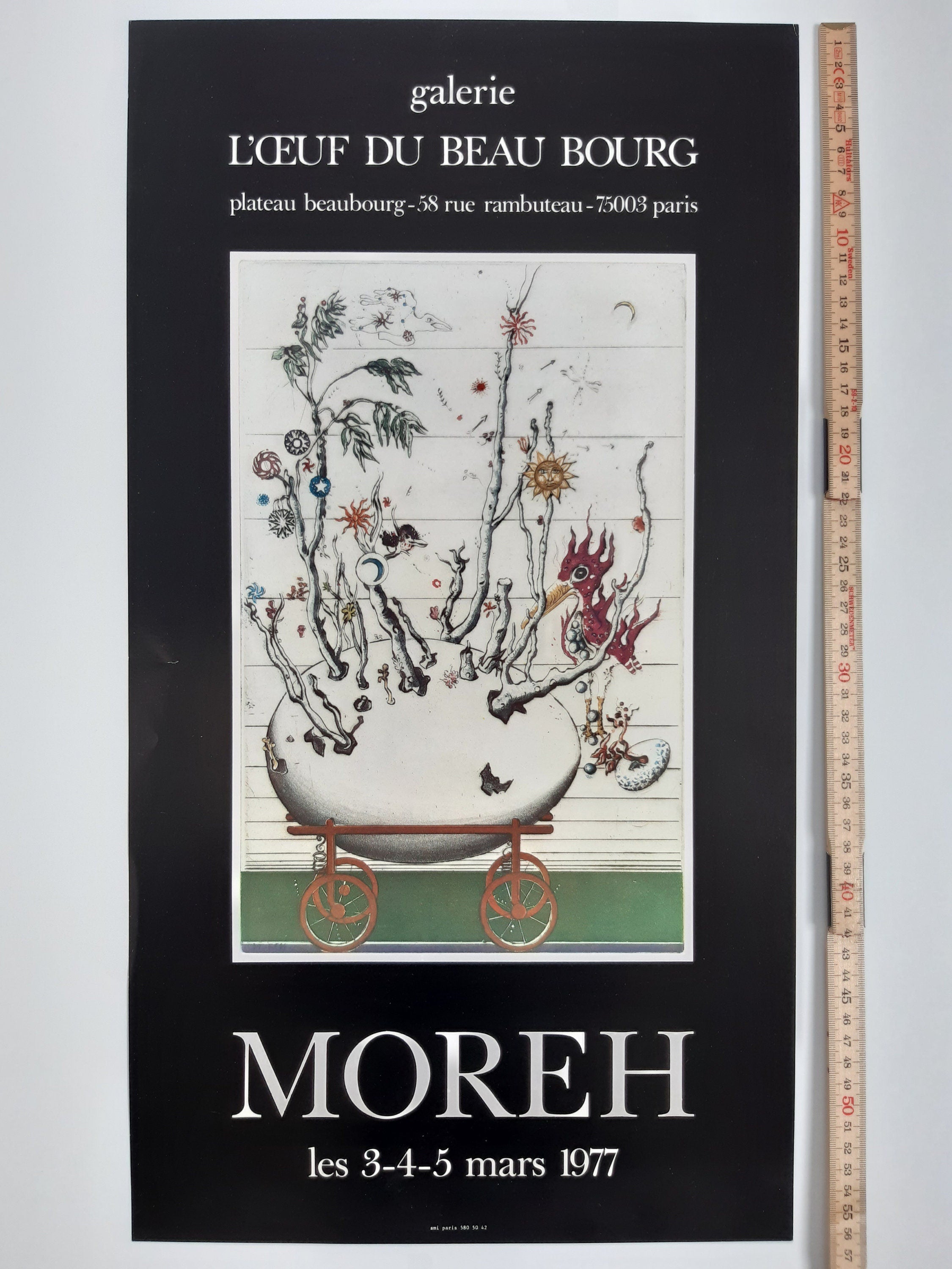 Mordecaï Moreh Original-Kunstplakat – 31 × 56 cm (12,2″ × 22,0″)