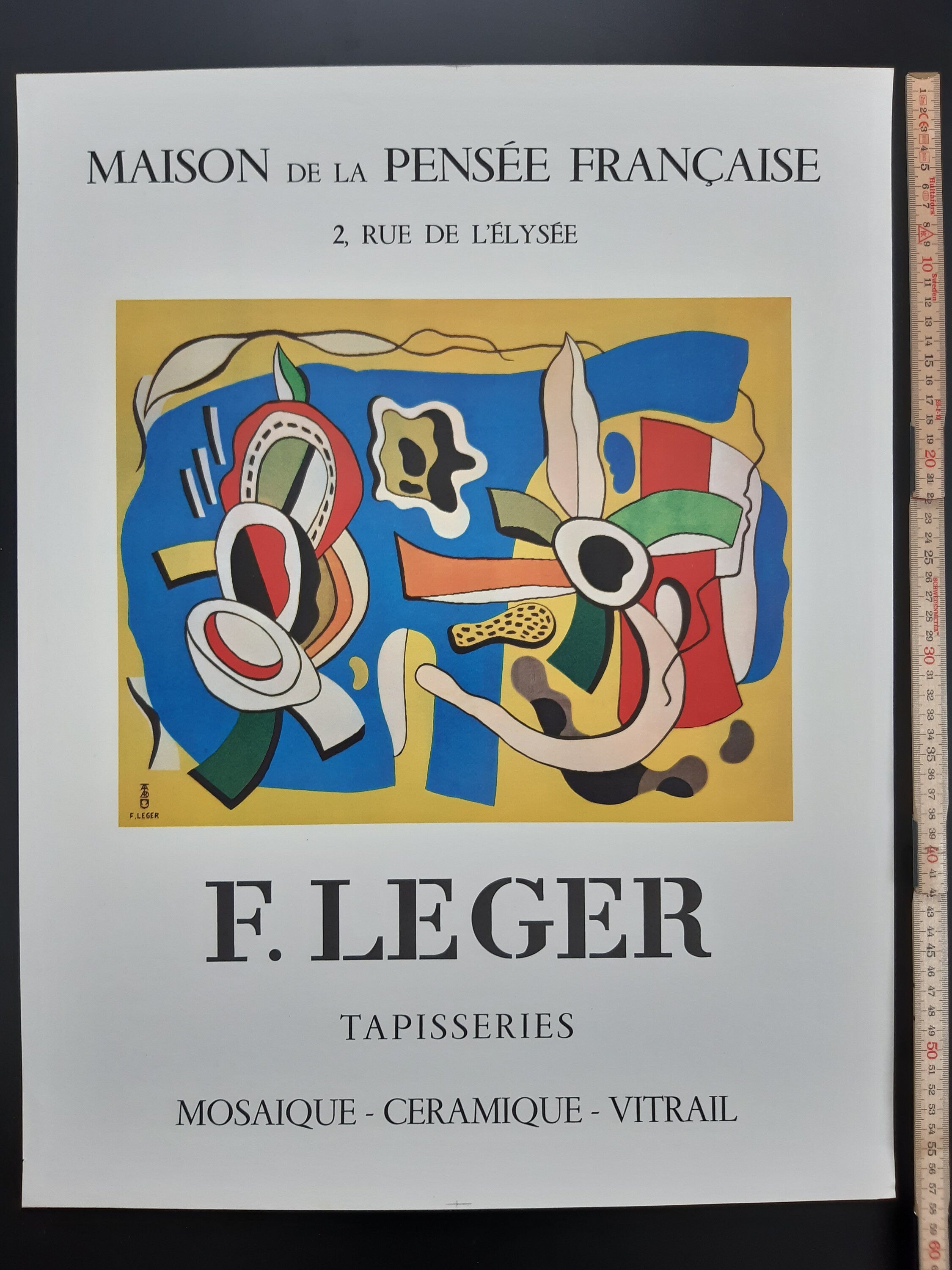 Léger original art poster - 17.7"×22.8" (45×58cm)