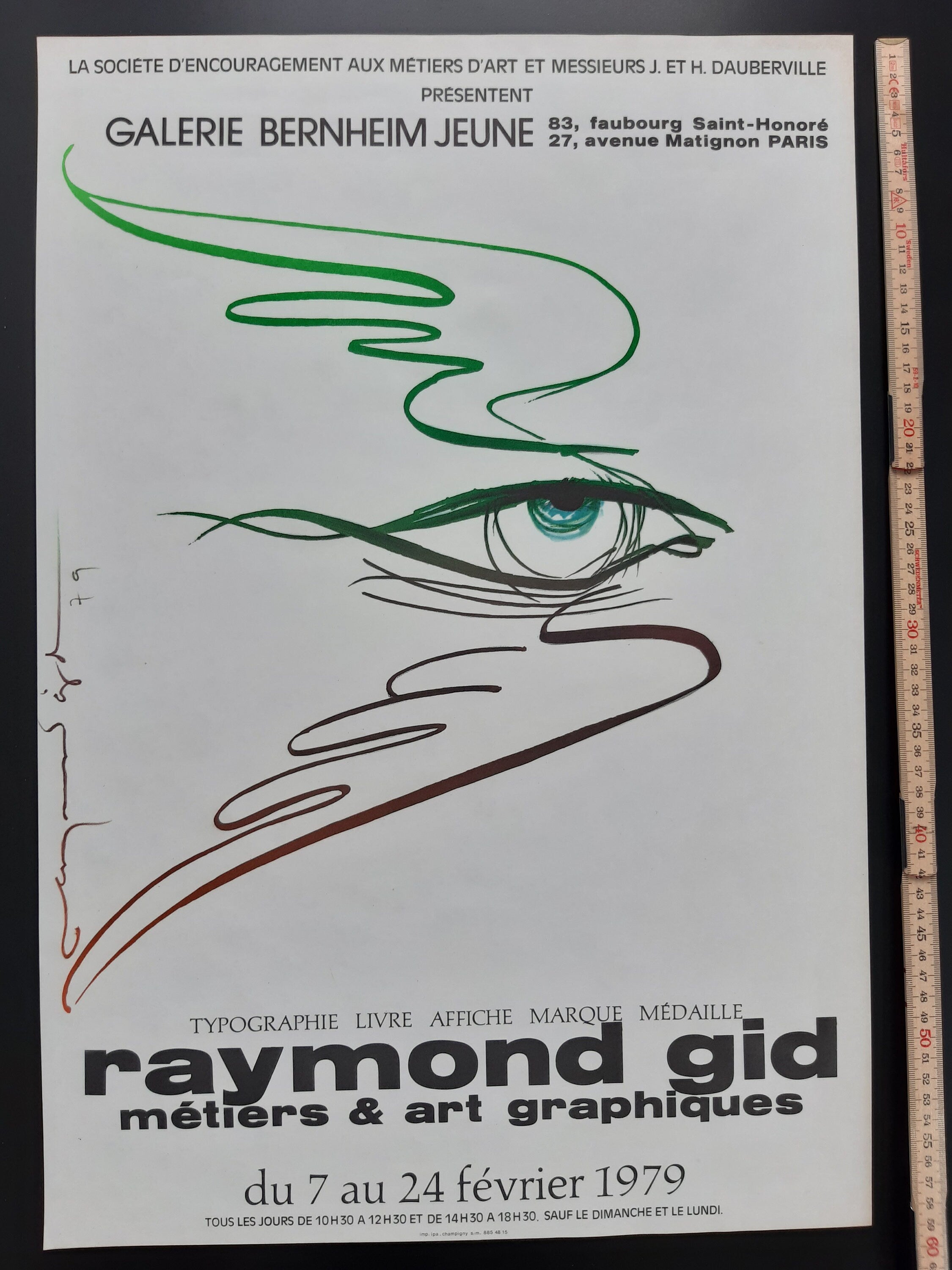 Raymond Gid original art poster - 15.9"×23.6" (40.5×60cm)