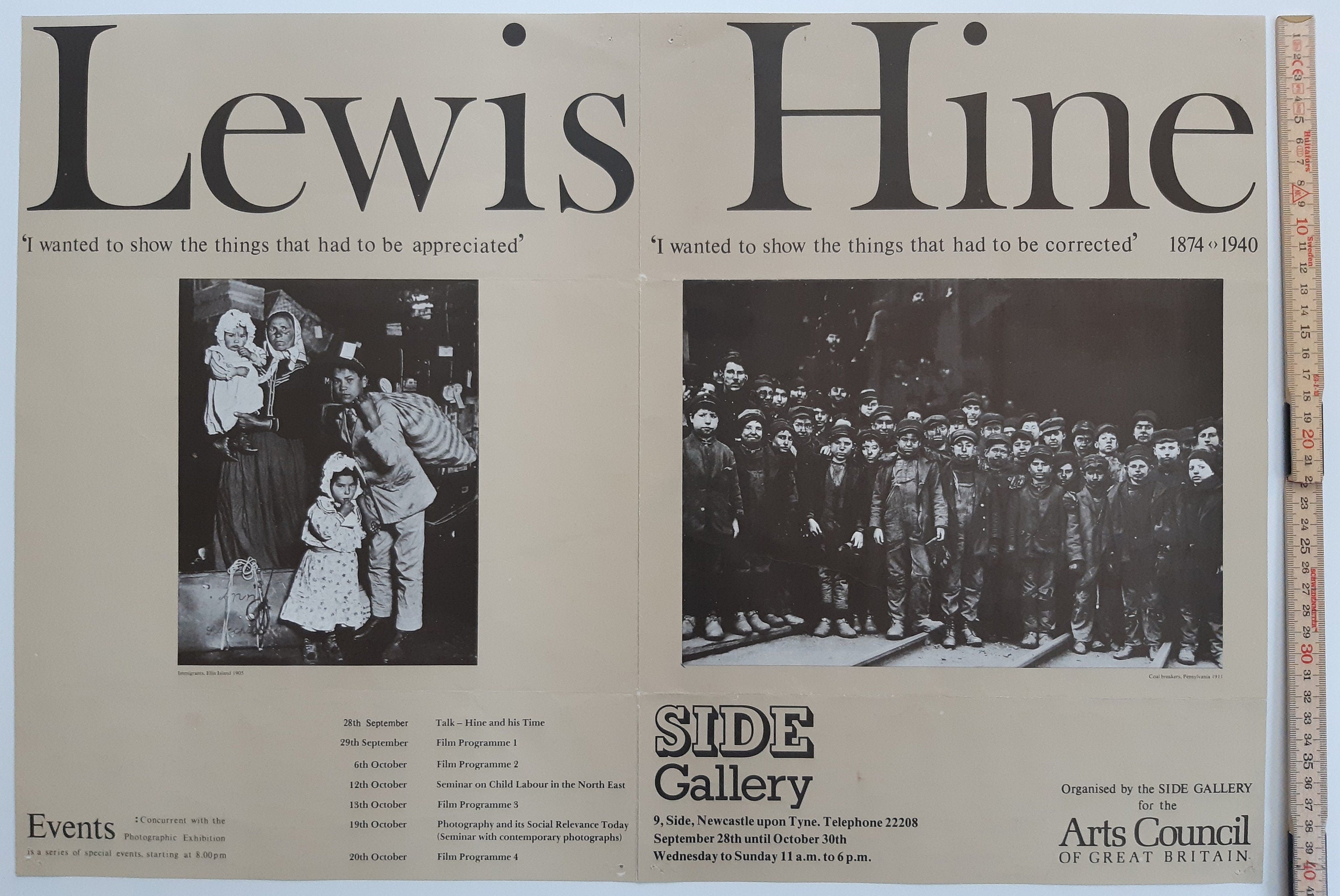 Lewis Hine original photo poster - 23.4"×16.5" (59.5×42cm)