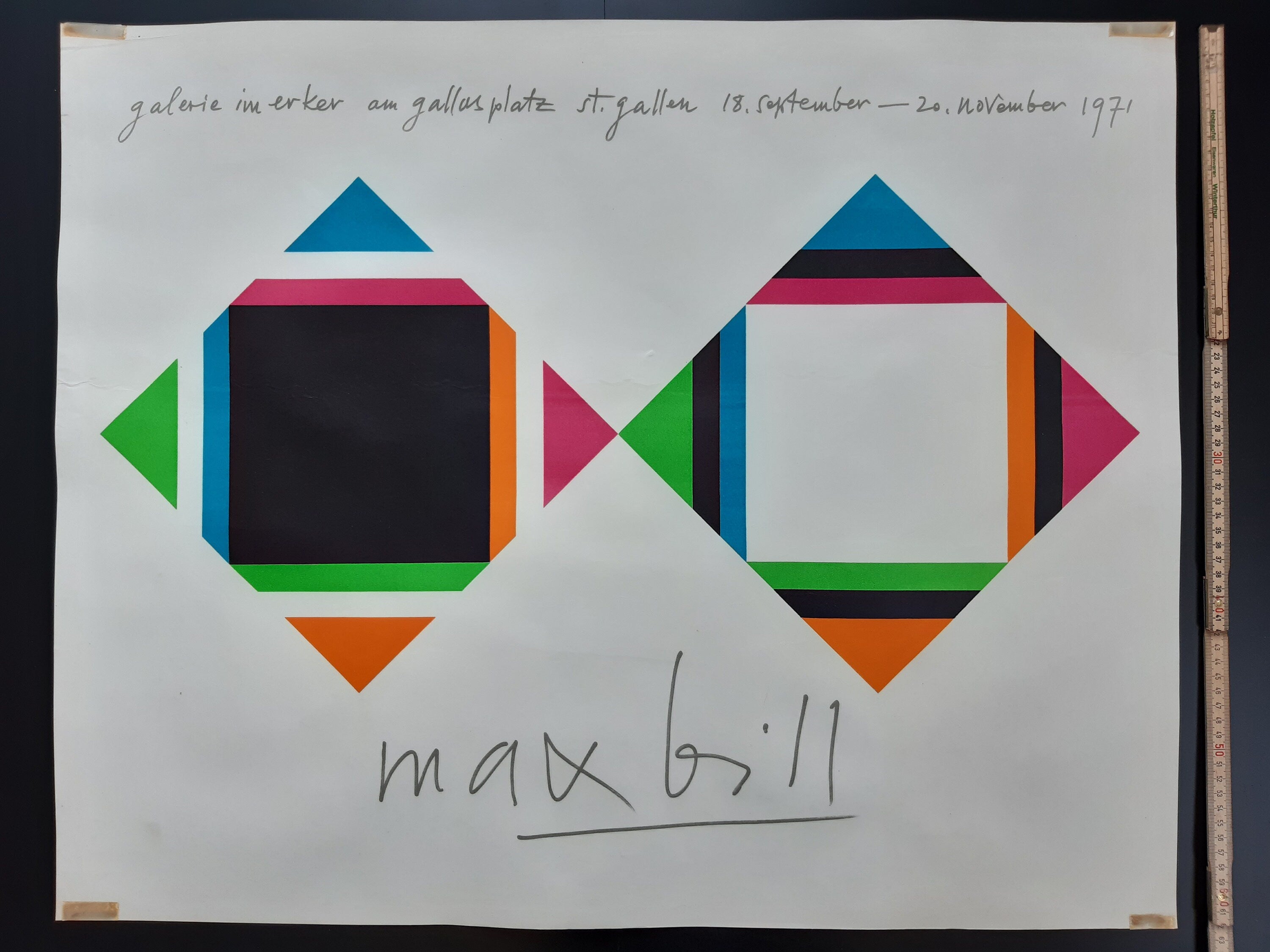 Max Bill Vintage-Kunstposter – 63×78 cm