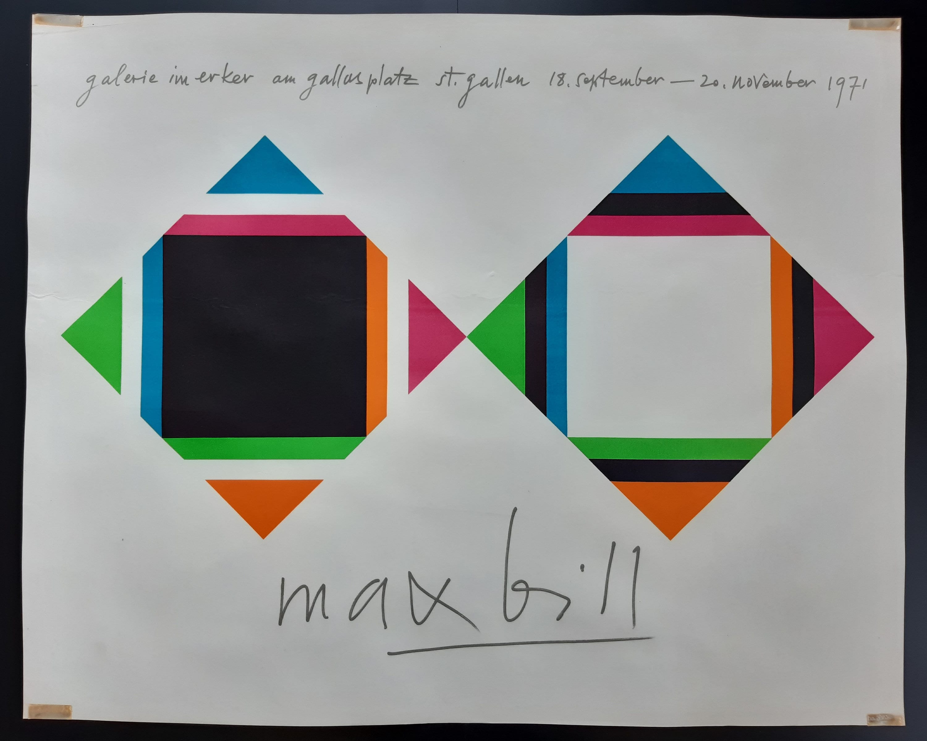 Max Bill Vintage-Kunstposter – 63×78 cm