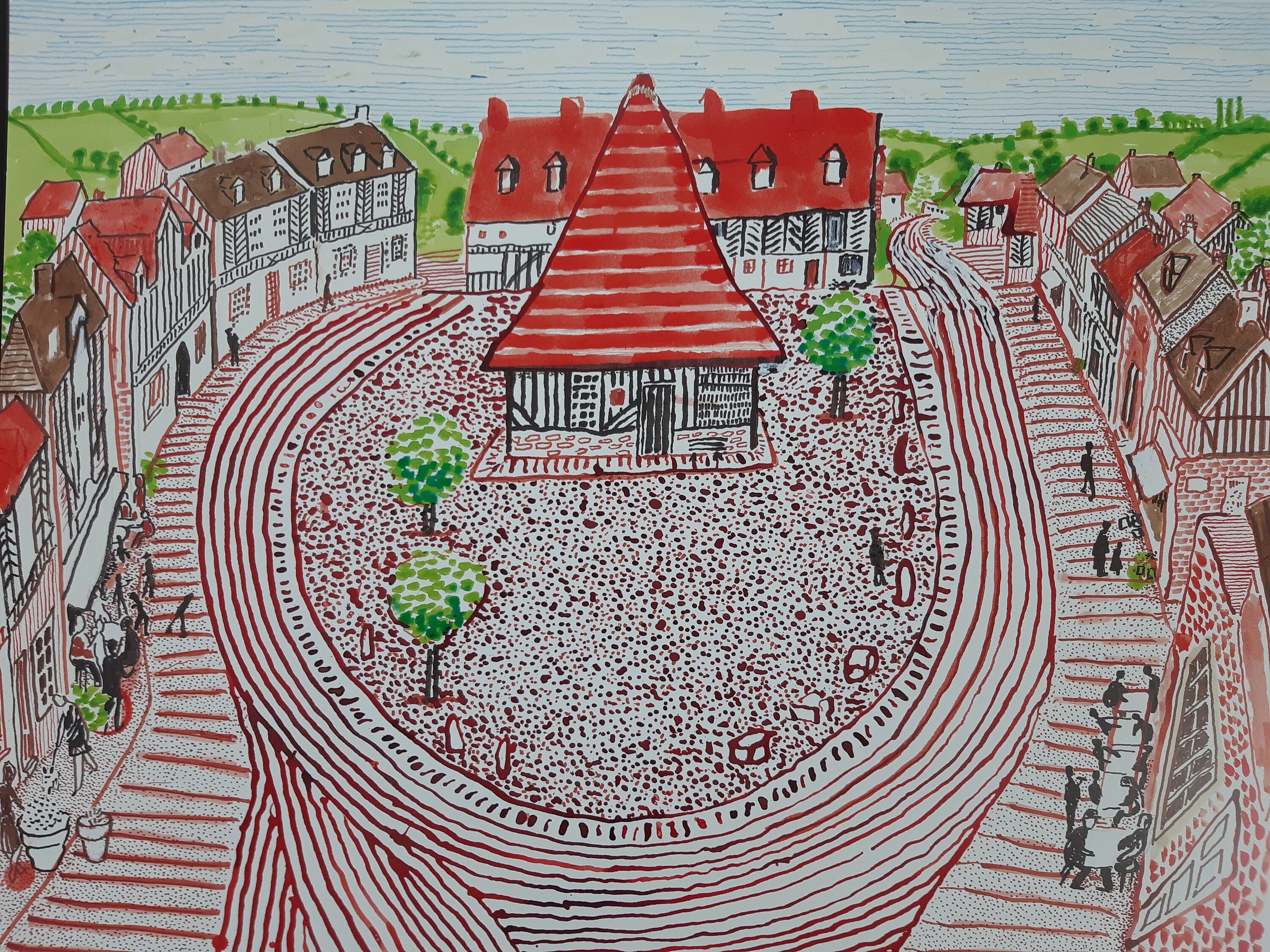 David Hockney original art poster - 23.6"×31.5" (60×80cm)