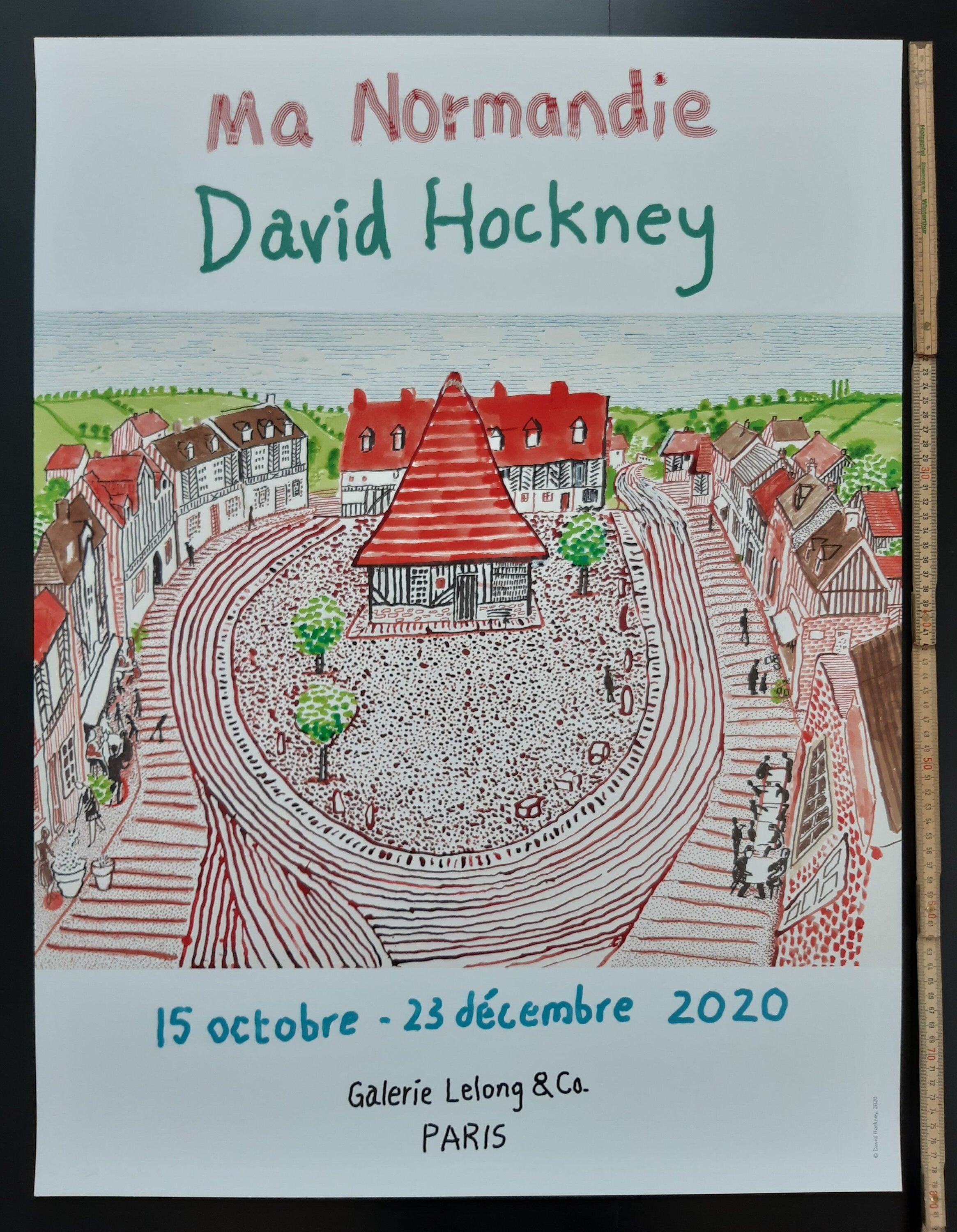 David Hockney original art poster - 23.6"×31.5" (60×80cm)