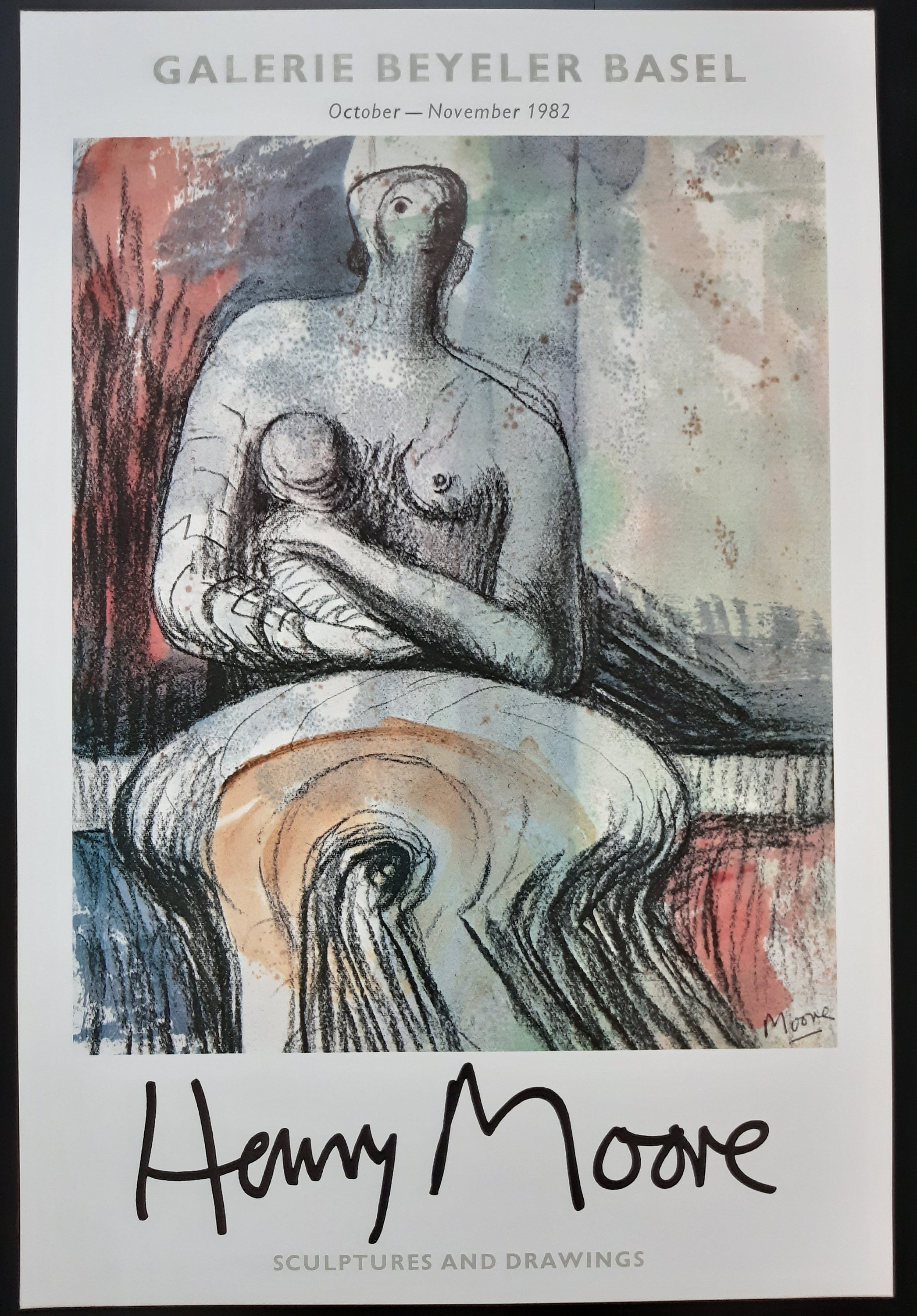 Henry Moore Original-Kunstplakat - 49×73,5cm