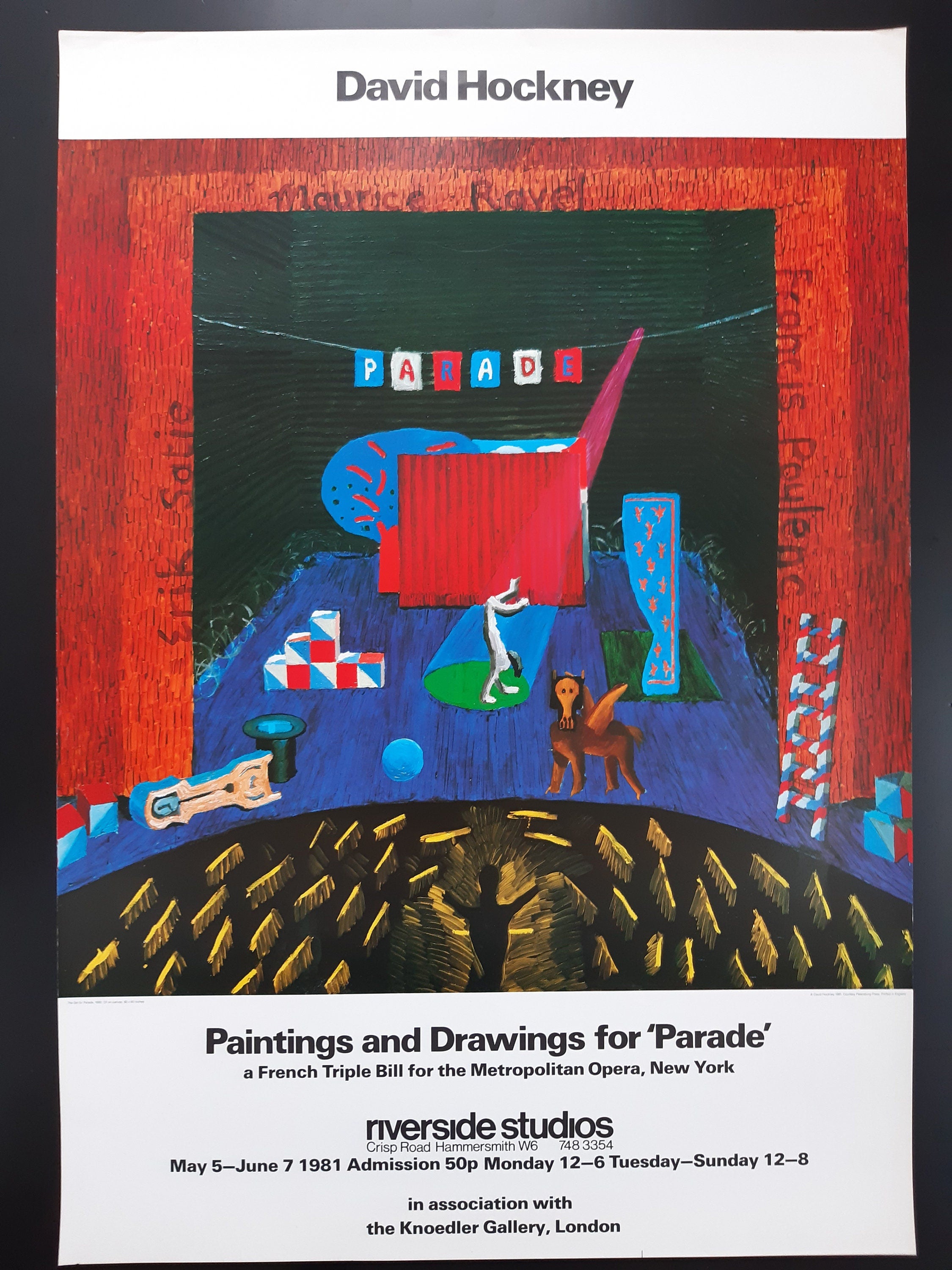 David Hockney original art poster - 26.8"×38.2" (68×97cm)