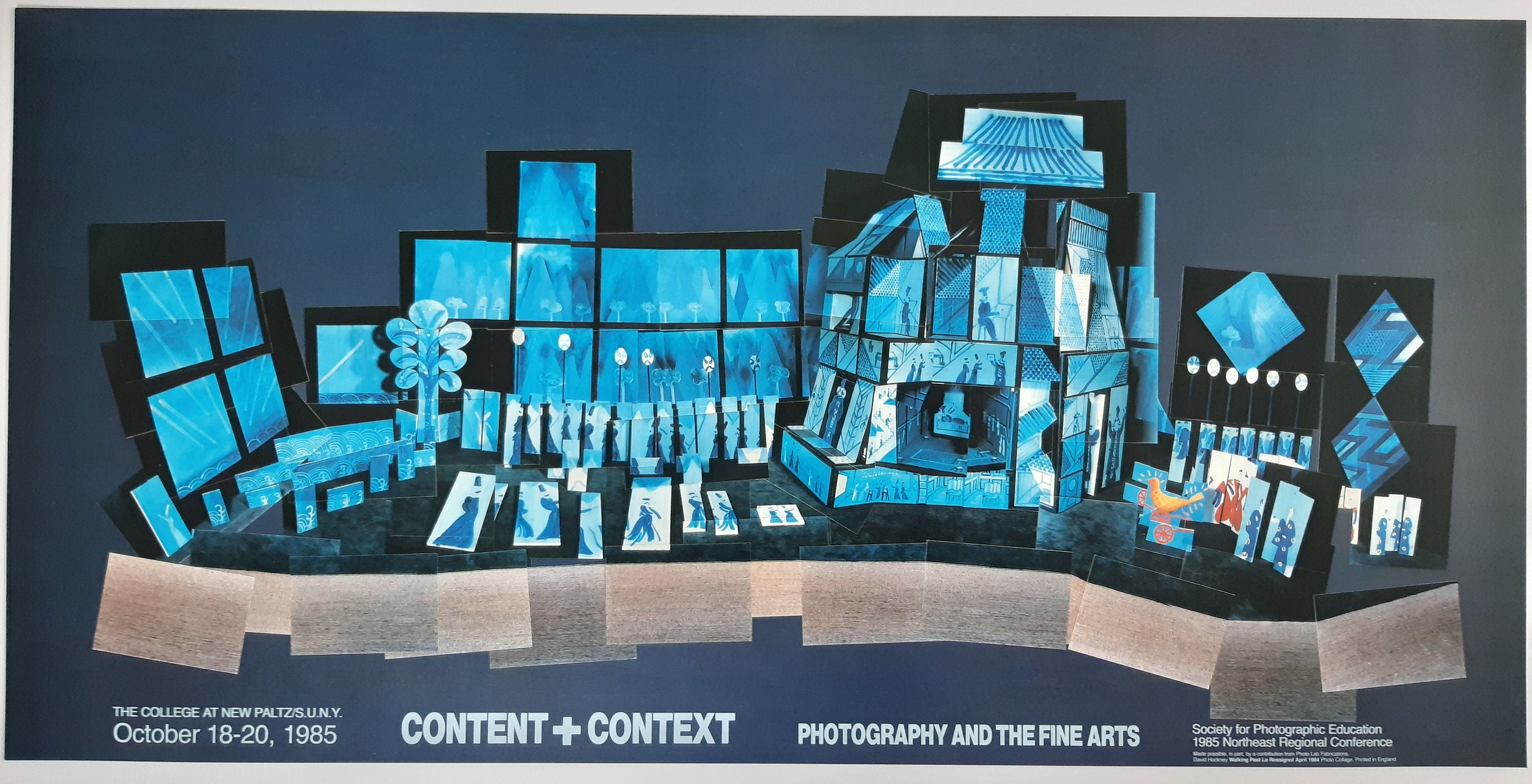 David Hockney original art poster - 39.8"×19.5" (101×49.5cm)
