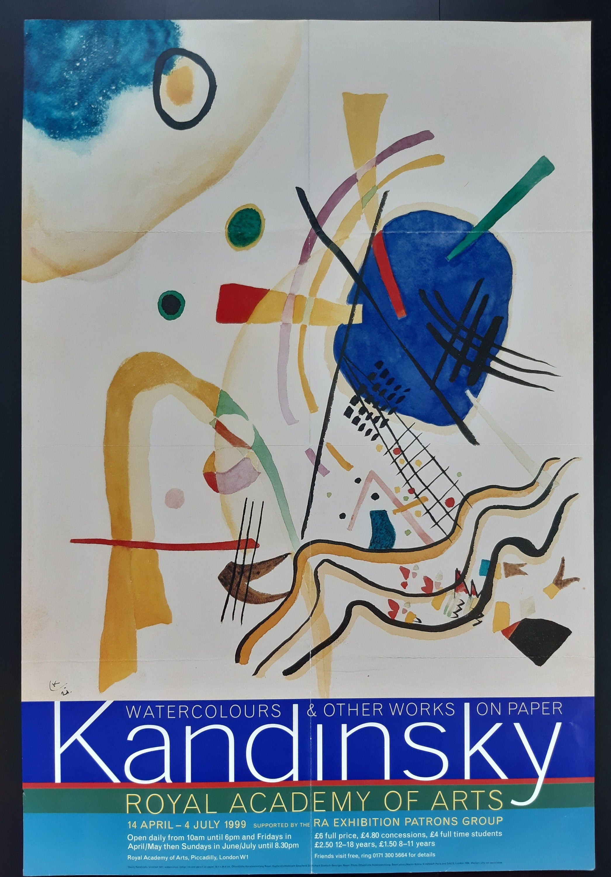 Kandinsky RA original art poster - 20.1"×29.9" (51×76cm)