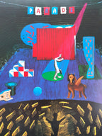 David Hockney original art poster - 26.8"×38.2" (68×97cm)