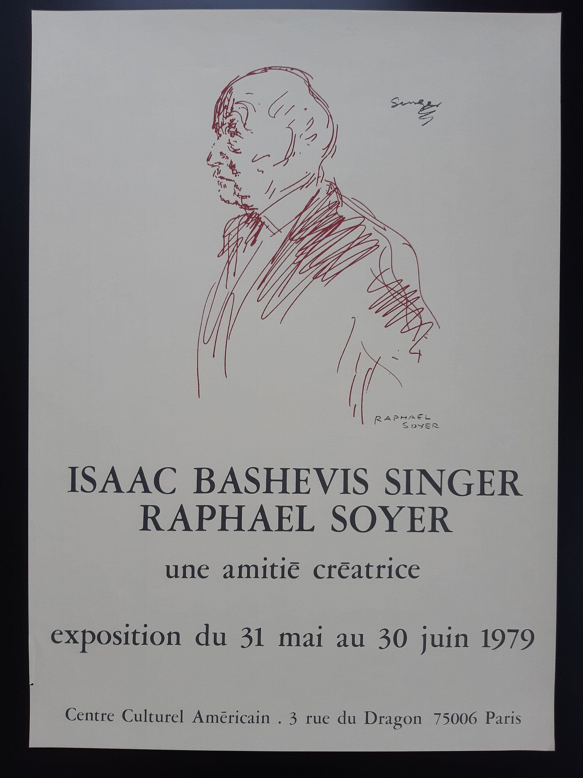 Raphael Soyer original art poster - 15.7"×22.0" (40×56cm)