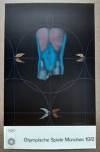 Paul Wunderlich Olympic poster - 24.9"×40.0" (63.2×101.5cm)