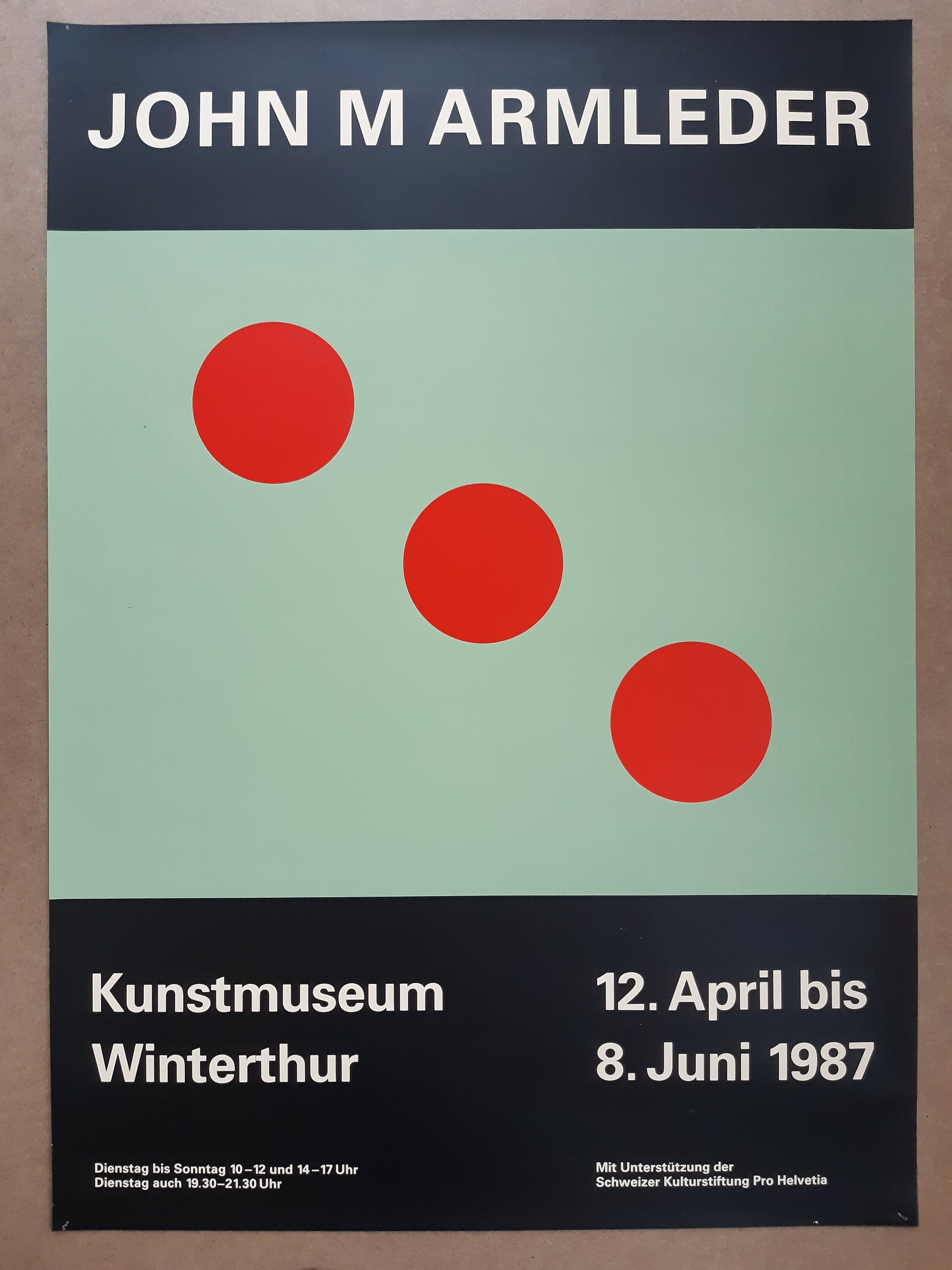 John M. Armleder art exhibition poster - 35.4"×50.4" (90×128cm)