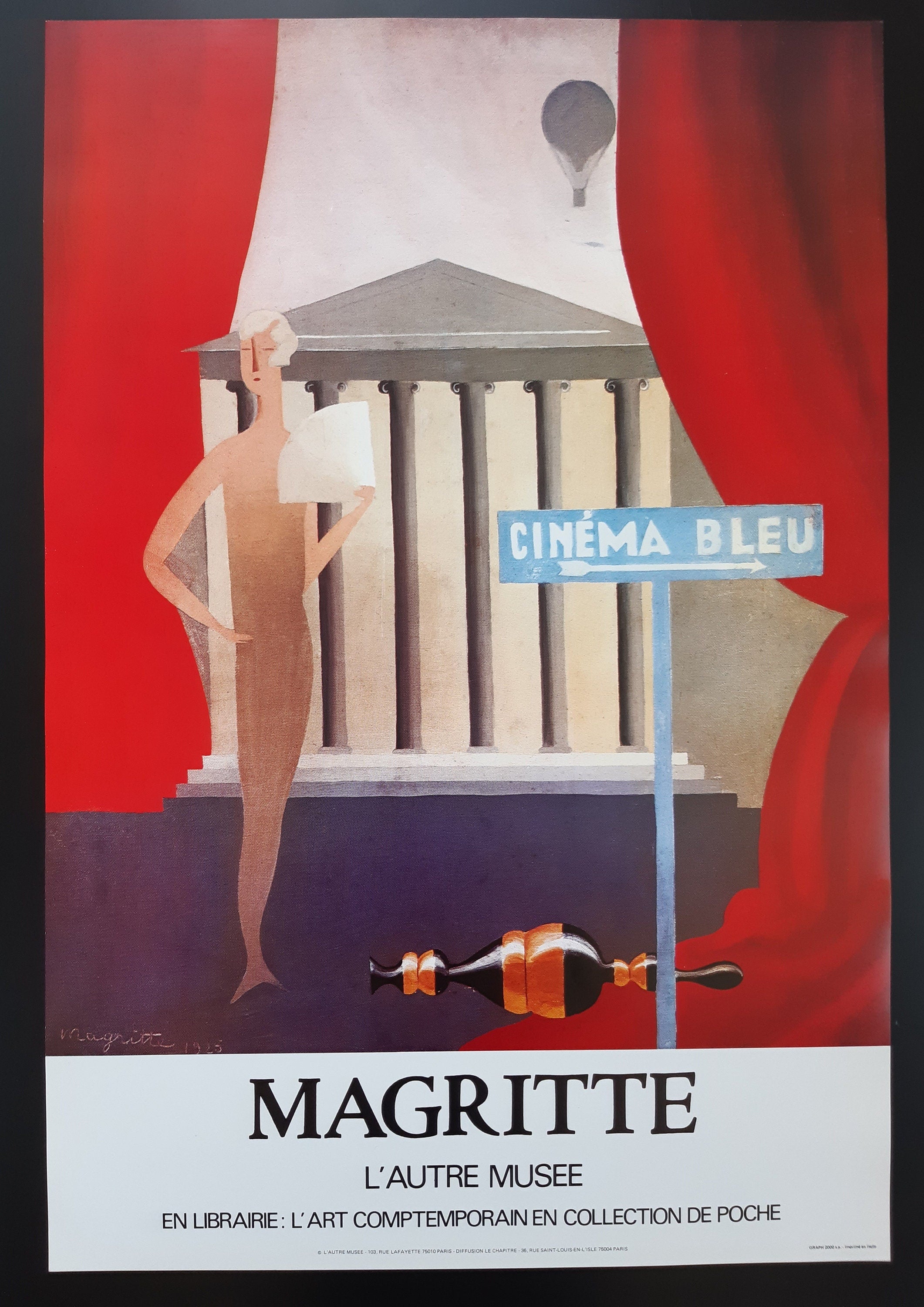 Rene Magritte original art poster - 22.2"×32.9" (56.3×83.5cm)