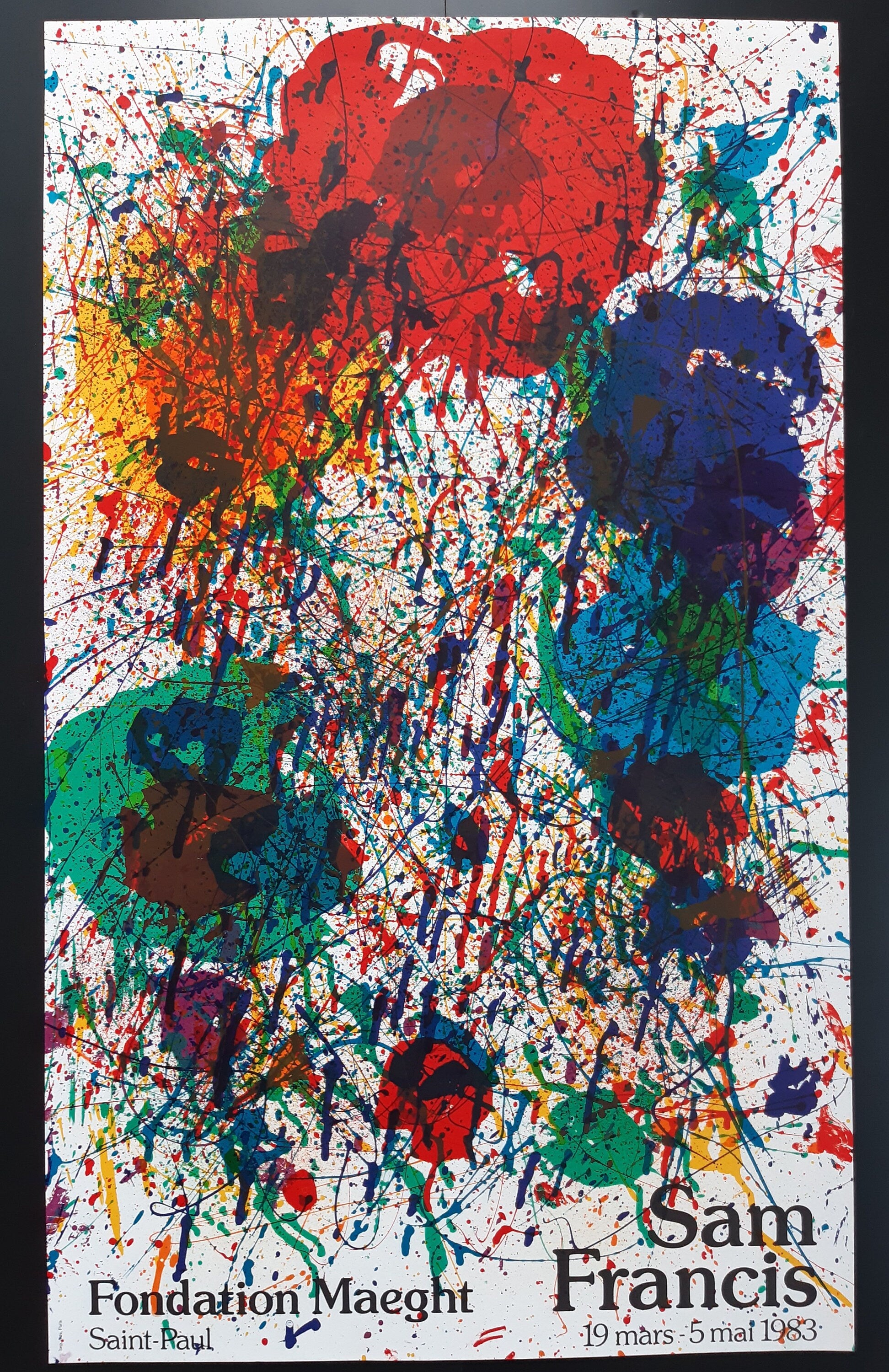 Sam Francis Original-Kunstposter – 52,8 × 88 cm