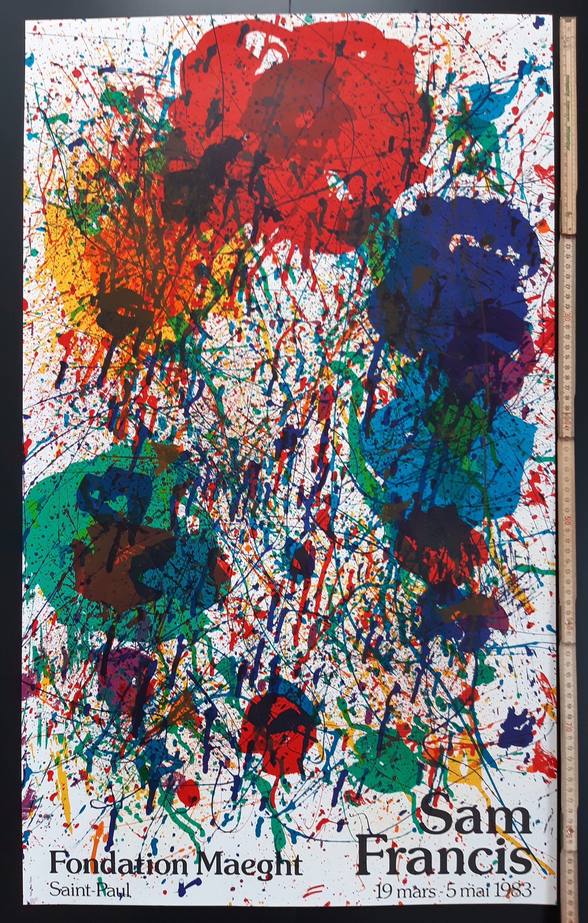 Sam Francis Original-Kunstposter – 52,8 × 88 cm