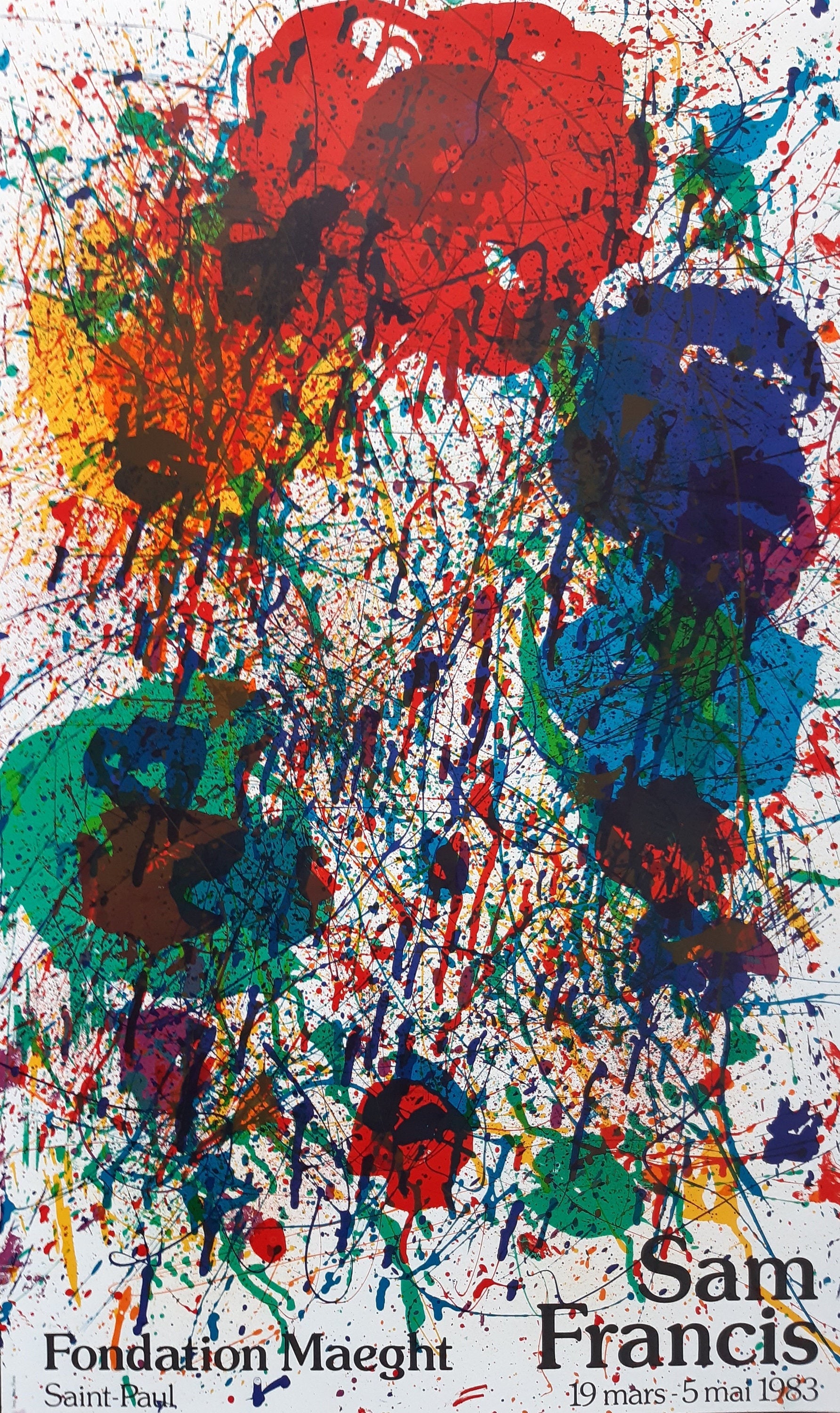 Sam Francis Original-Kunstposter – 52,8 × 88 cm