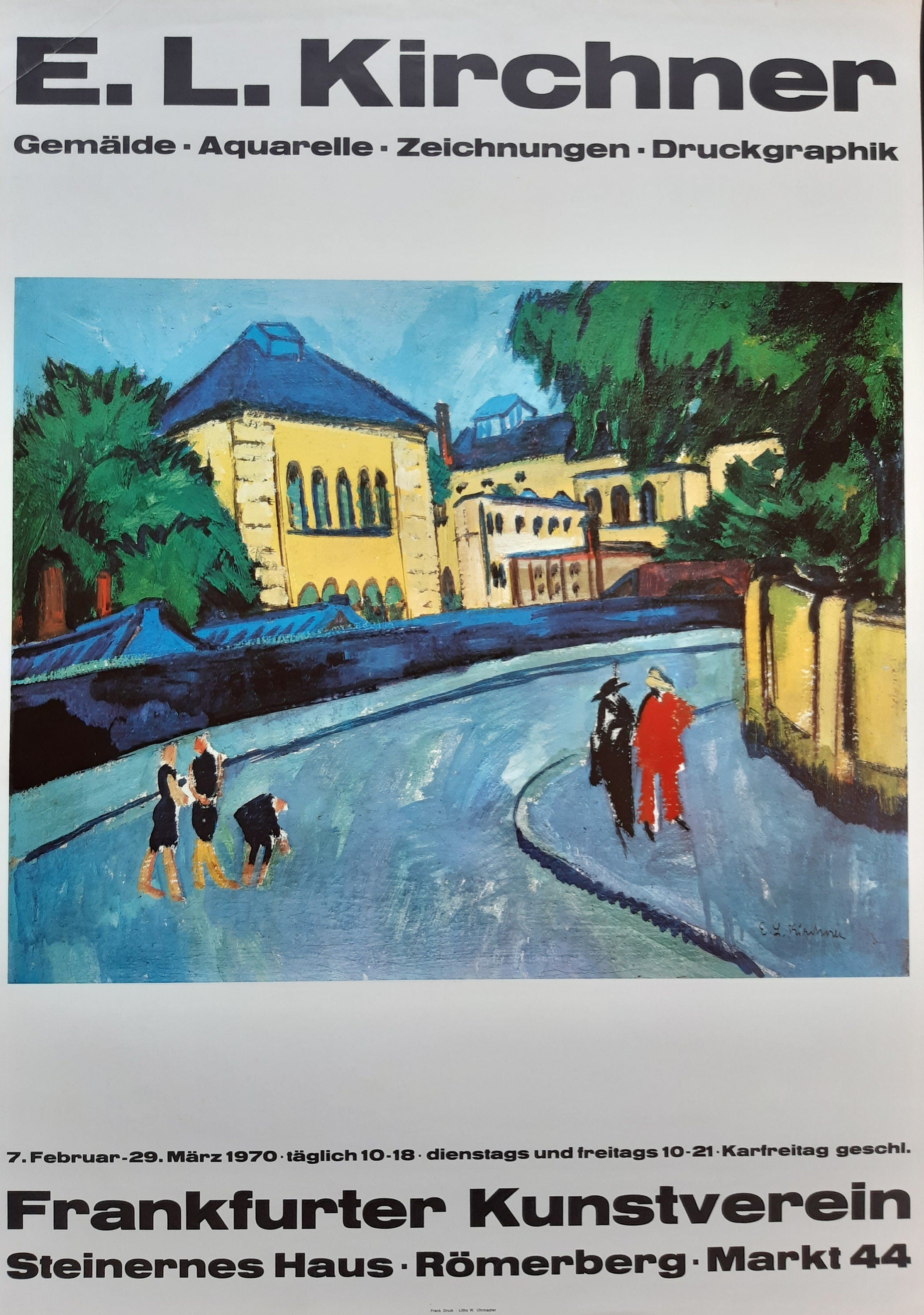 E. L. Kirchner vintage art poster - 23.2"×33.1" (59×84cm)
