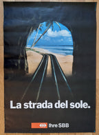 Schweizer Original-Reiseplakat der Bahn – 90,5 × 128 cm