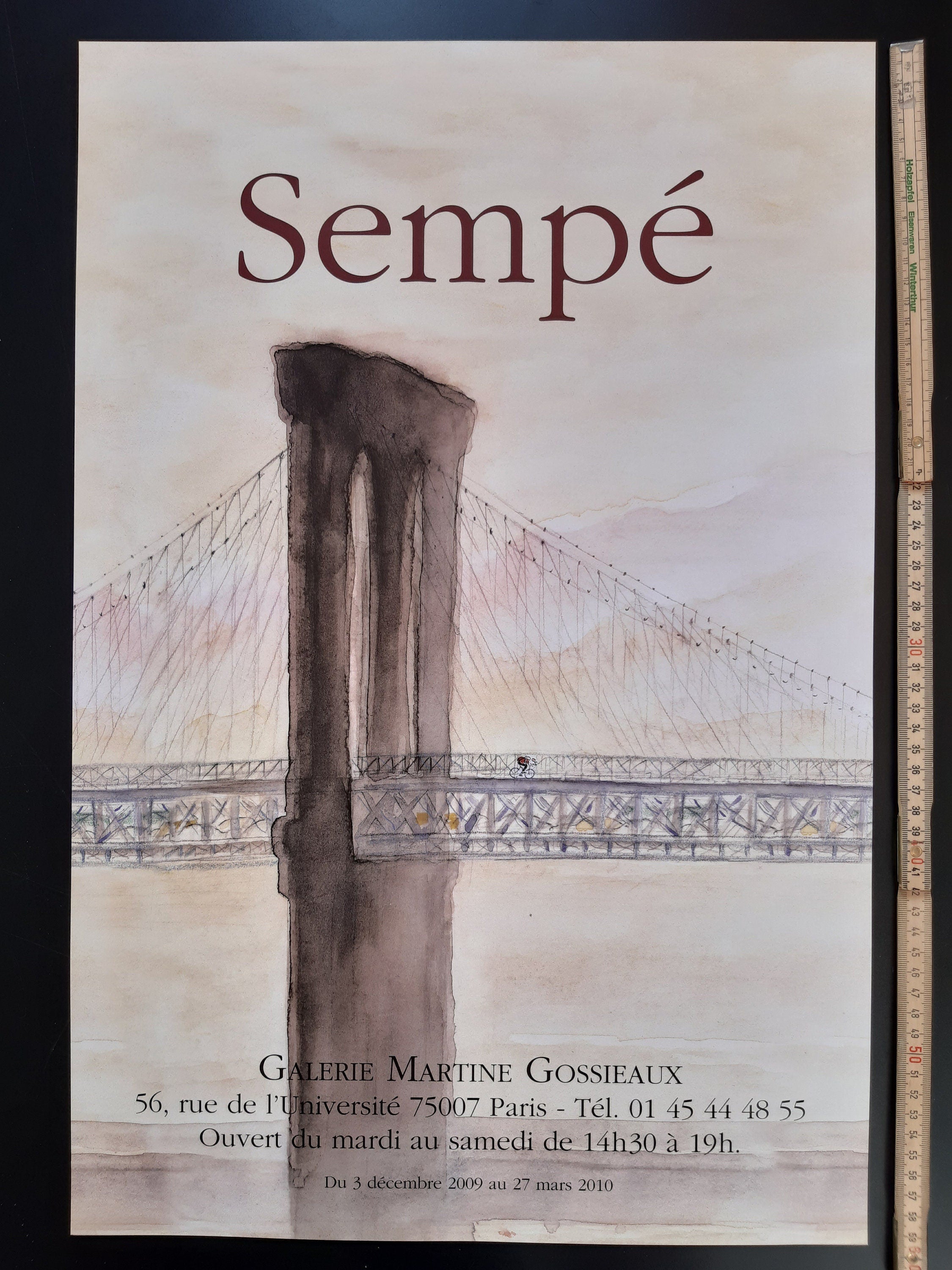 Sempé original exhibition poster - 15.7"×23.6" (40×60cm)