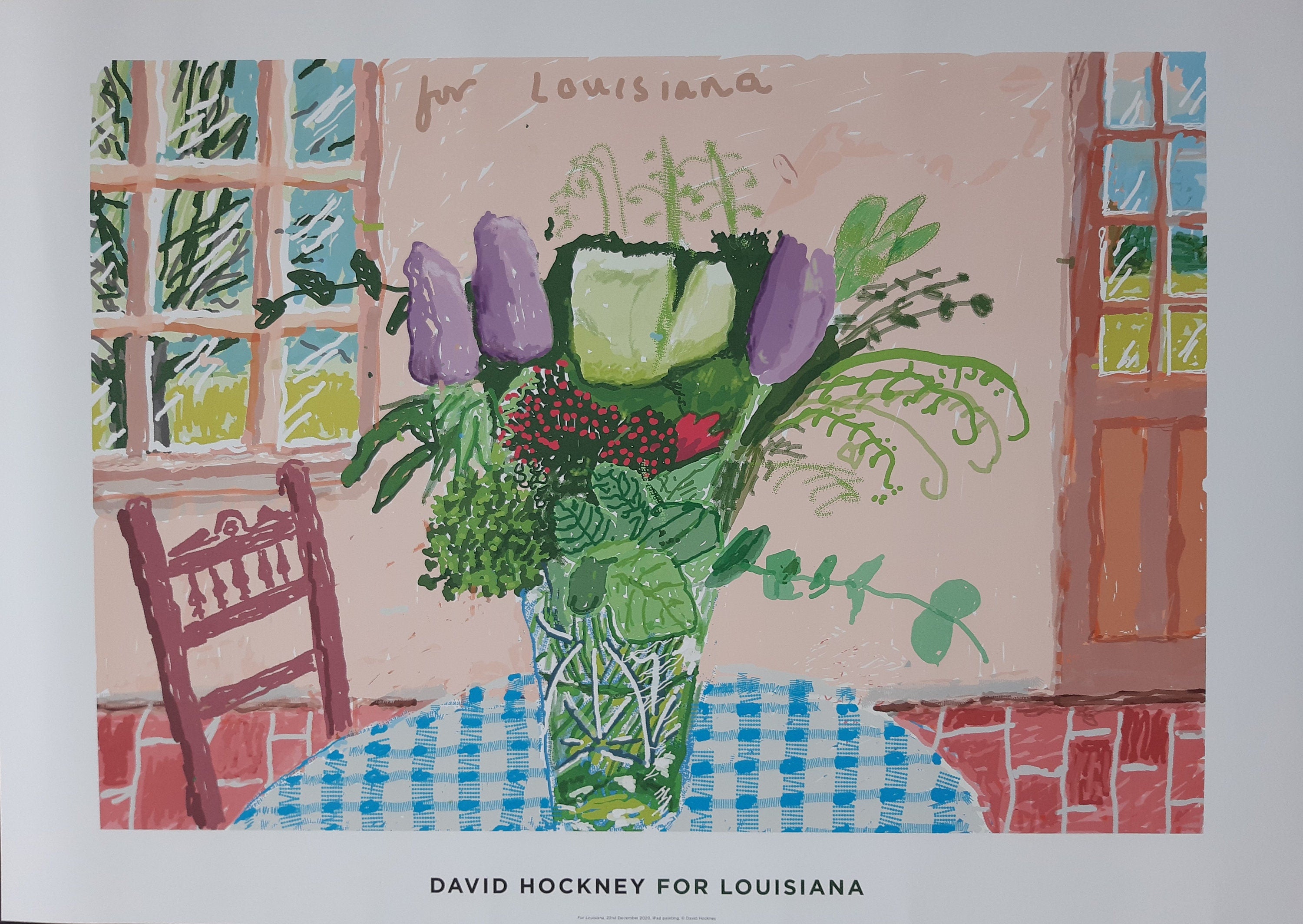 David Hockney original art poster - 23.4"×33.1" (59.5×84cm)
