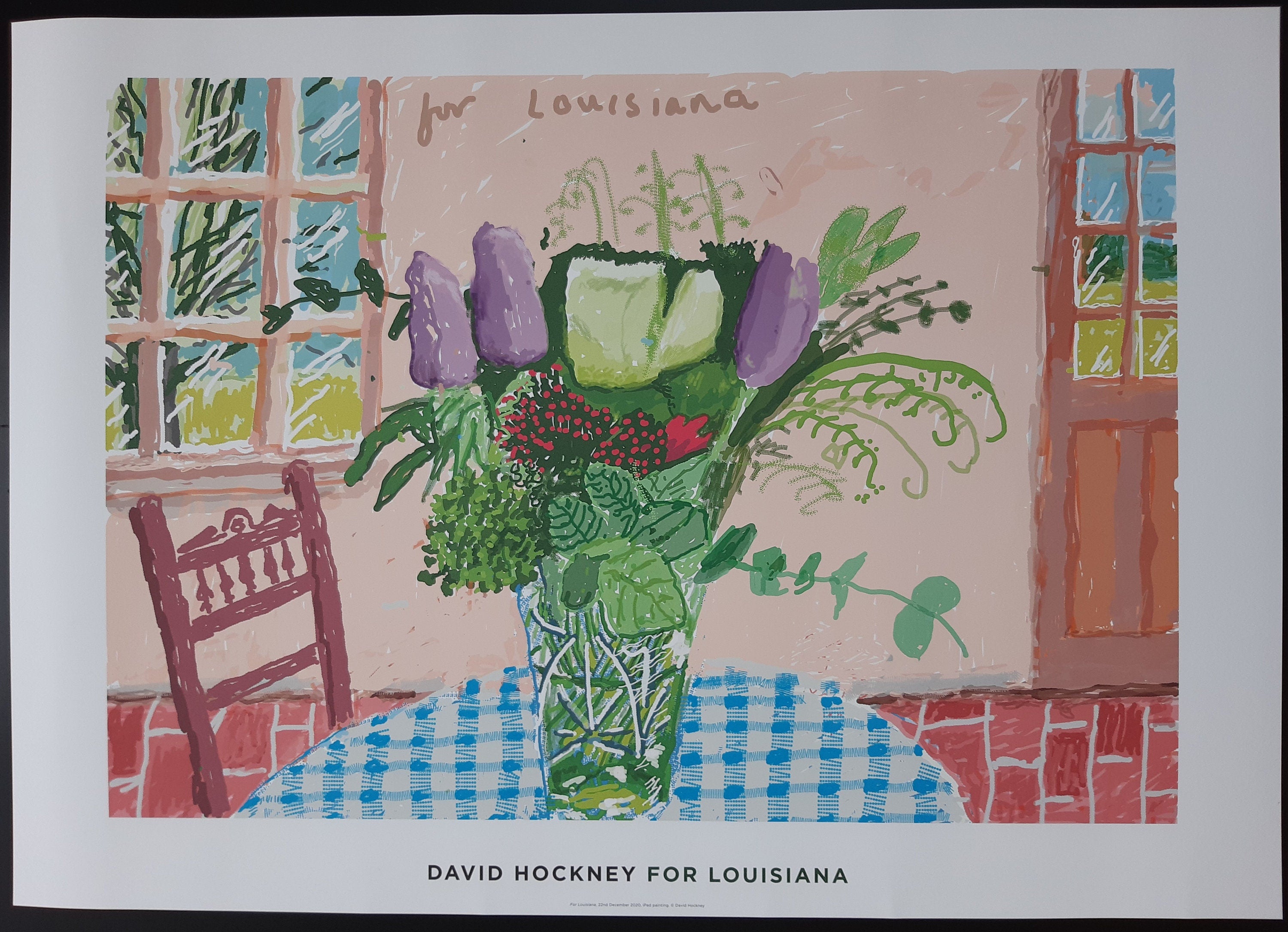 David Hockney original art poster - 23.4"×33.1" (59.5×84cm)