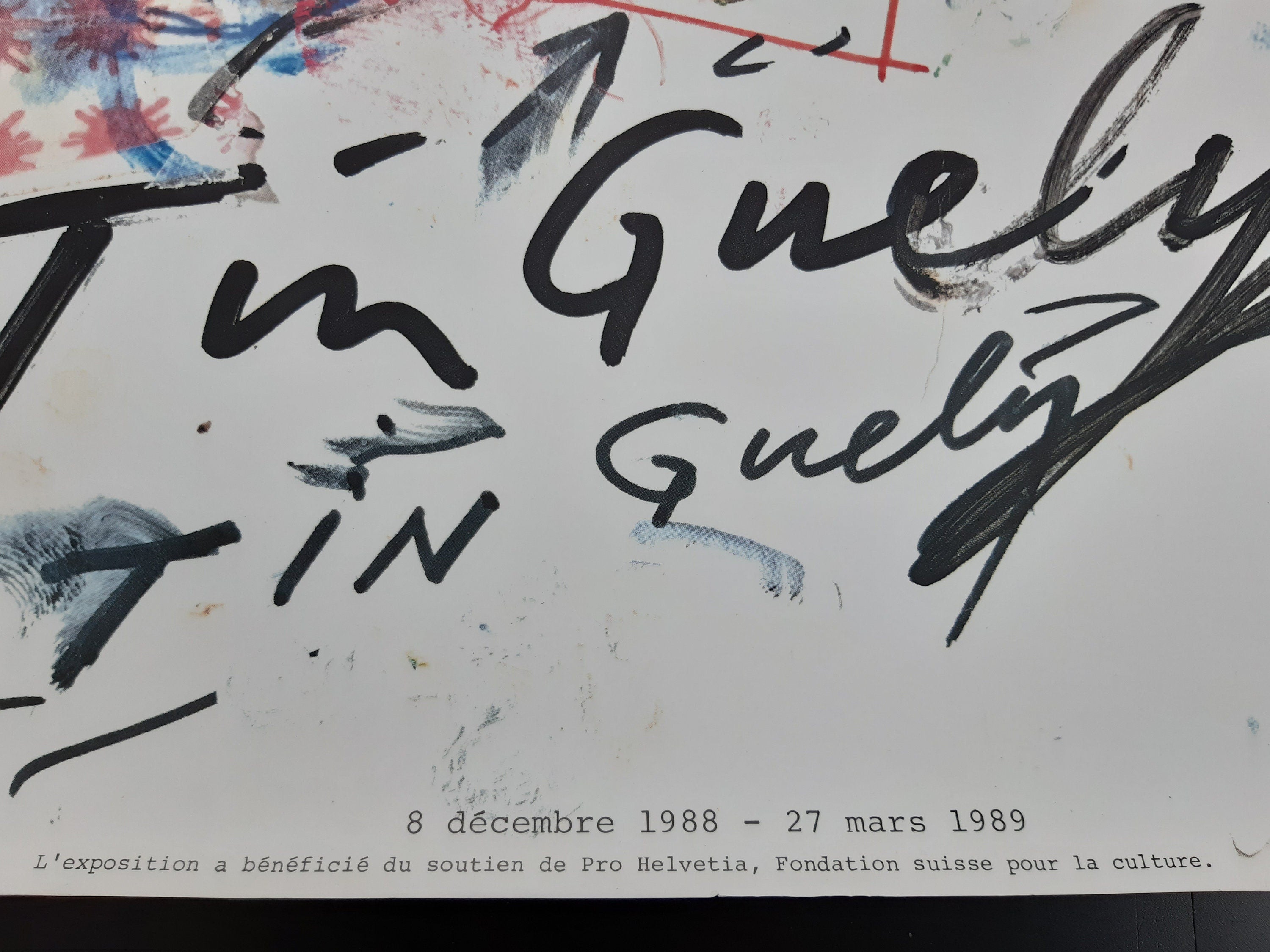 Jean Tinguely art exhibition poster - 19.7"×27.6" (50×70cm)