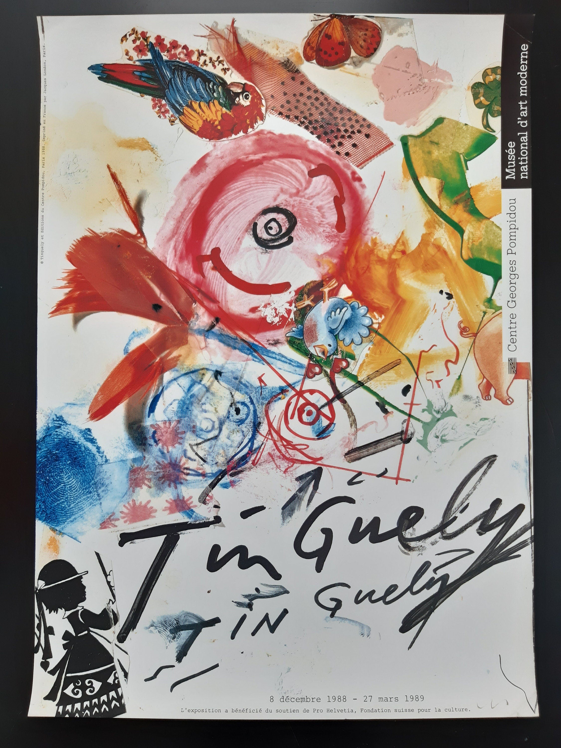 Jean Tinguely art exhibition poster - 19.7"×27.6" (50×70cm)