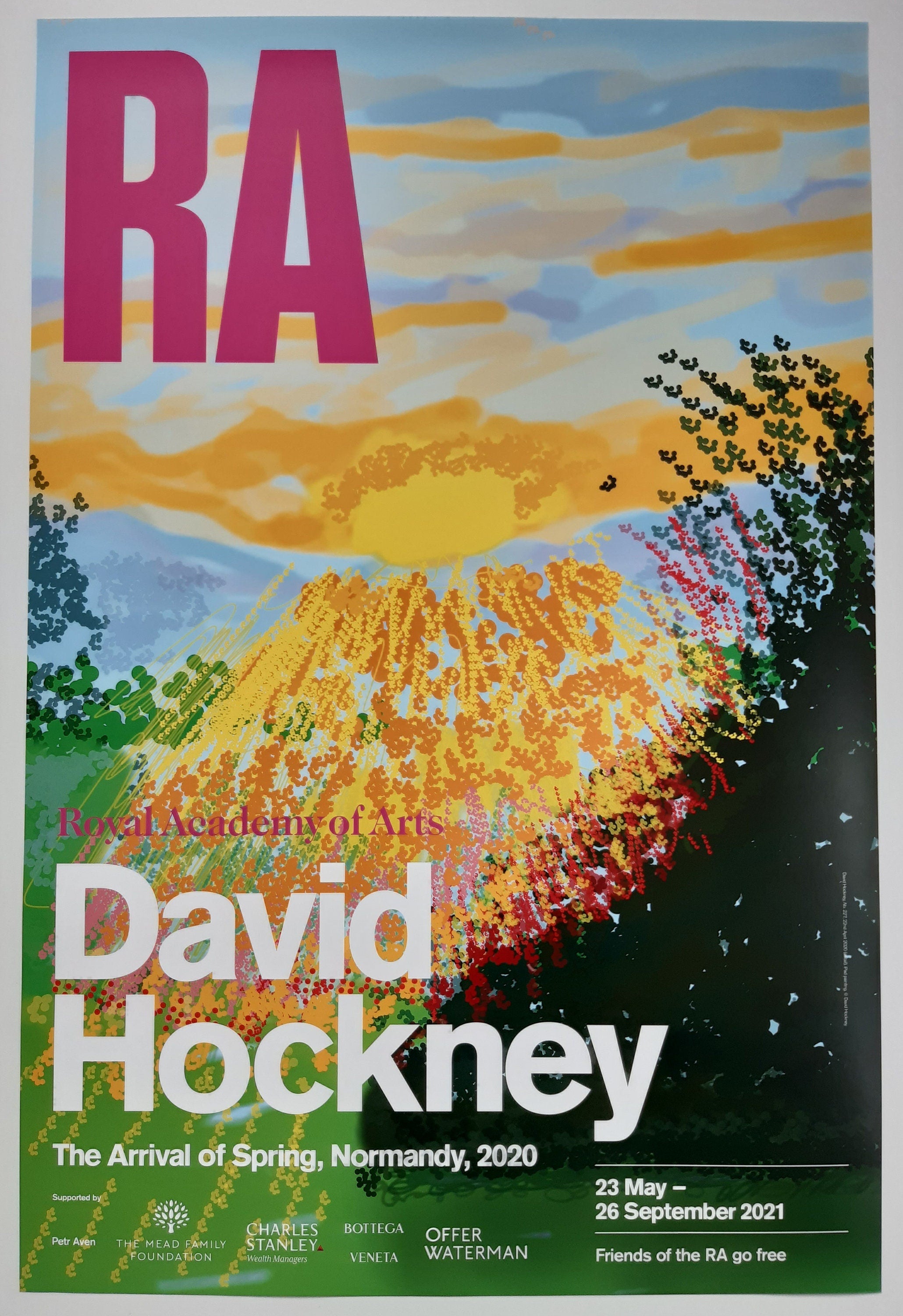 David Hockney original art poster - 19.9"×29.7" (50.5×75.5cm)