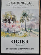 Marie-Louise Ogier original art poster - 19.1"×27.2" (48.5×69cm)