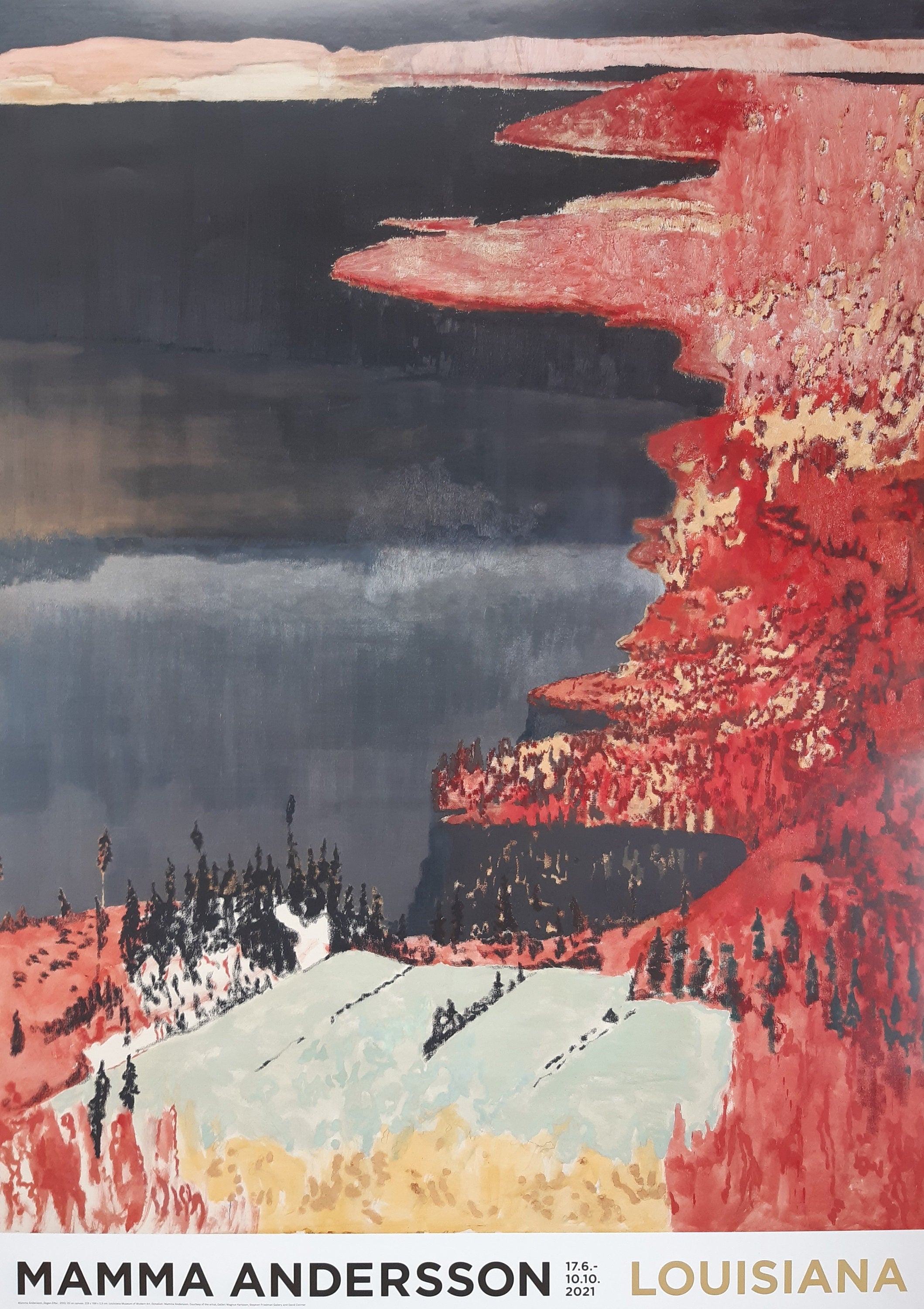 Mamma Andersson großes Kunstausstellungsplakat – 84 × 118,5 cm