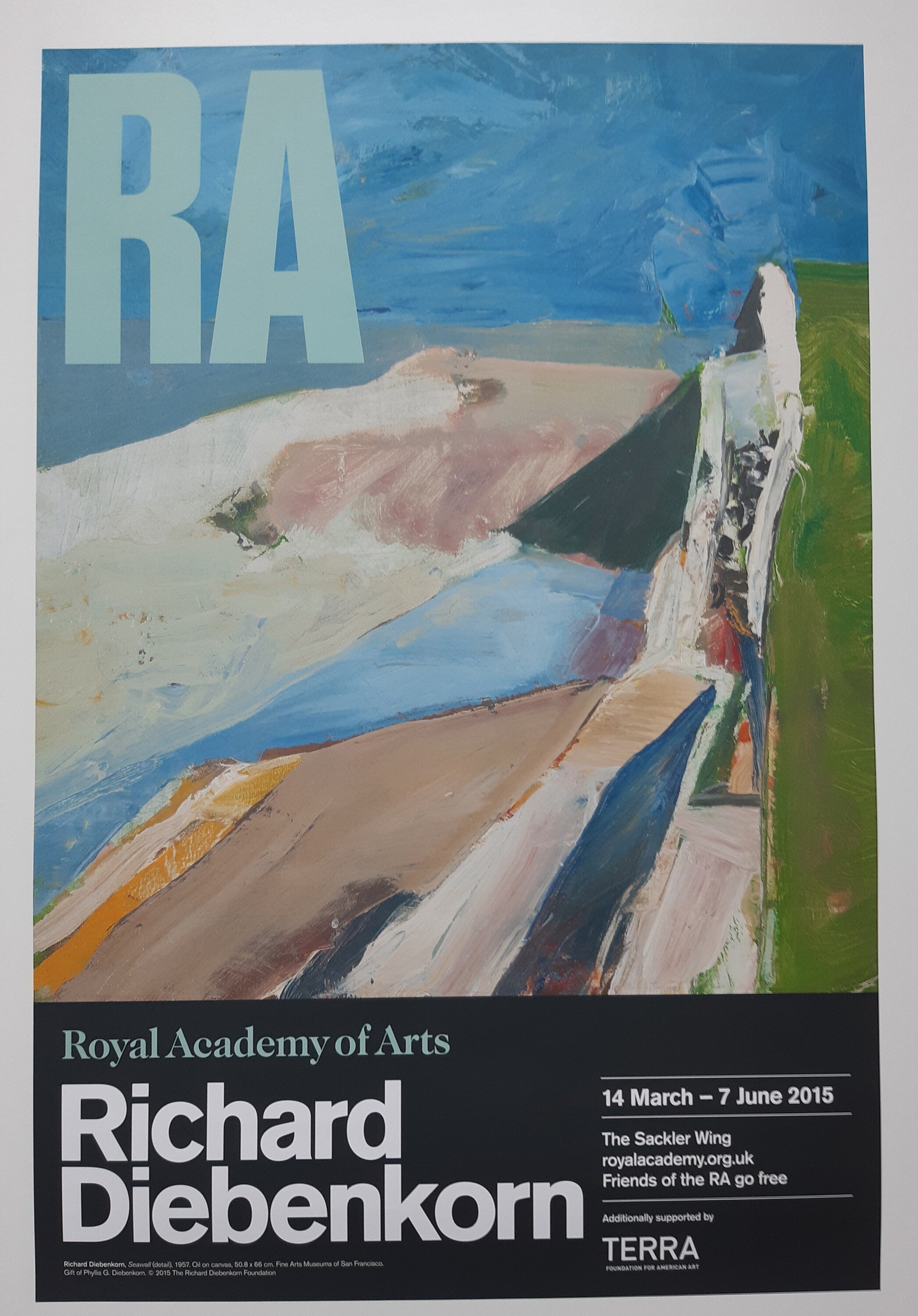 Richard Diebenkorn original art poster - 19.9"×29.9" (50.5×76cm)