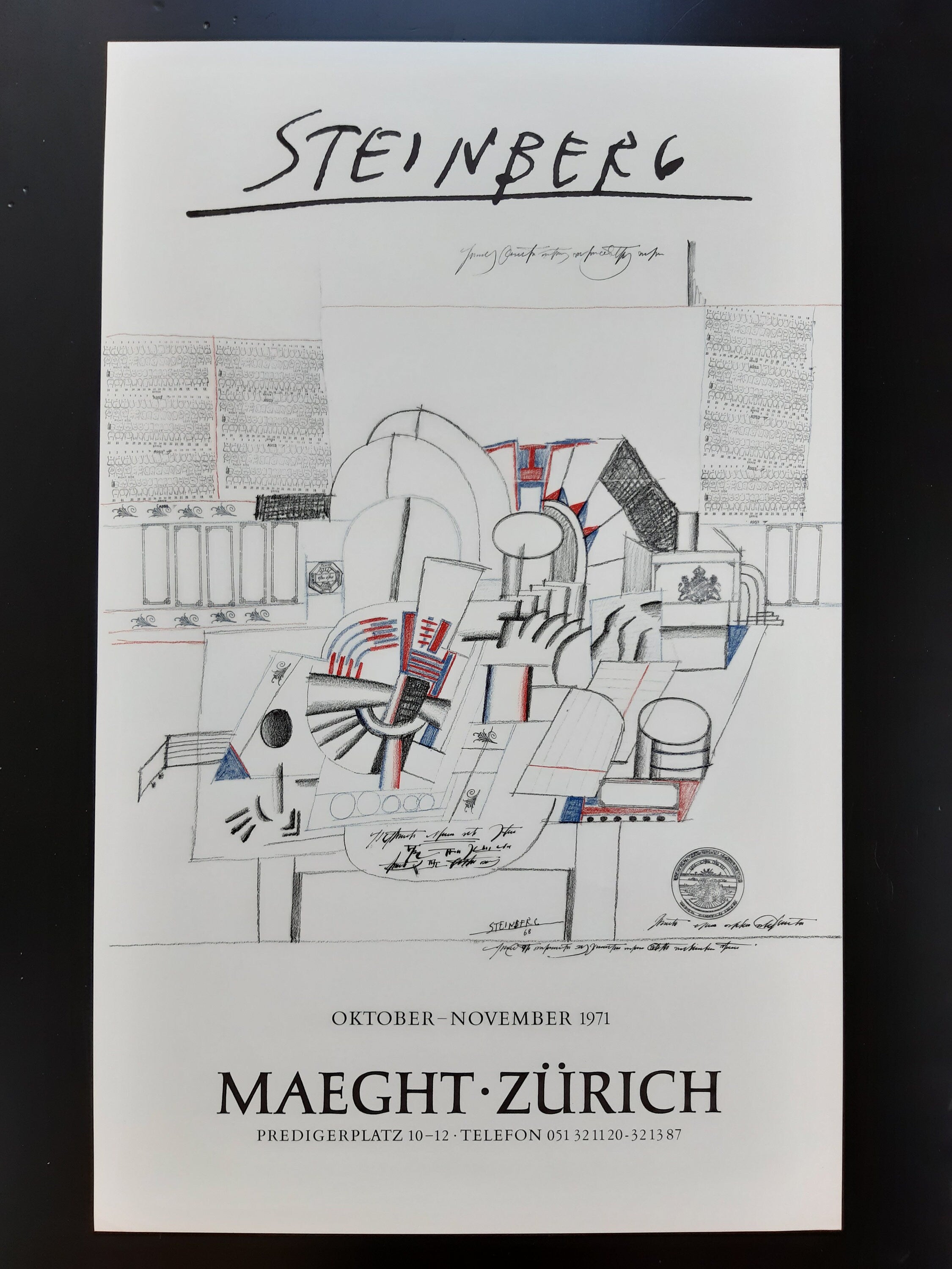 Saul Steinberg Original-Kunstdruckplakat – 42,5 x 68 cm (16,7" × 26,8")