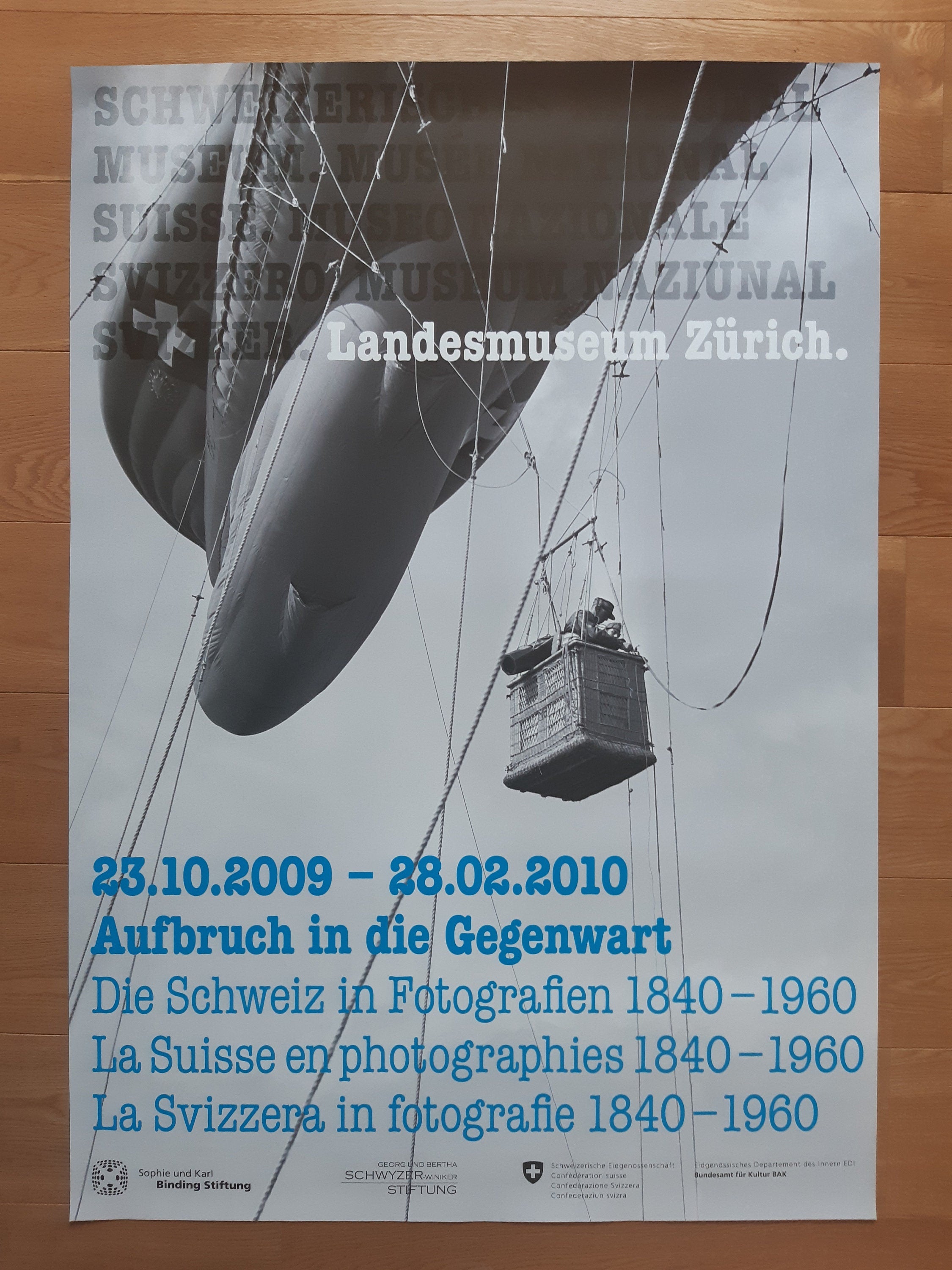 Swiss original museum poster - 35.6"×50.4" (90.5×128cm)