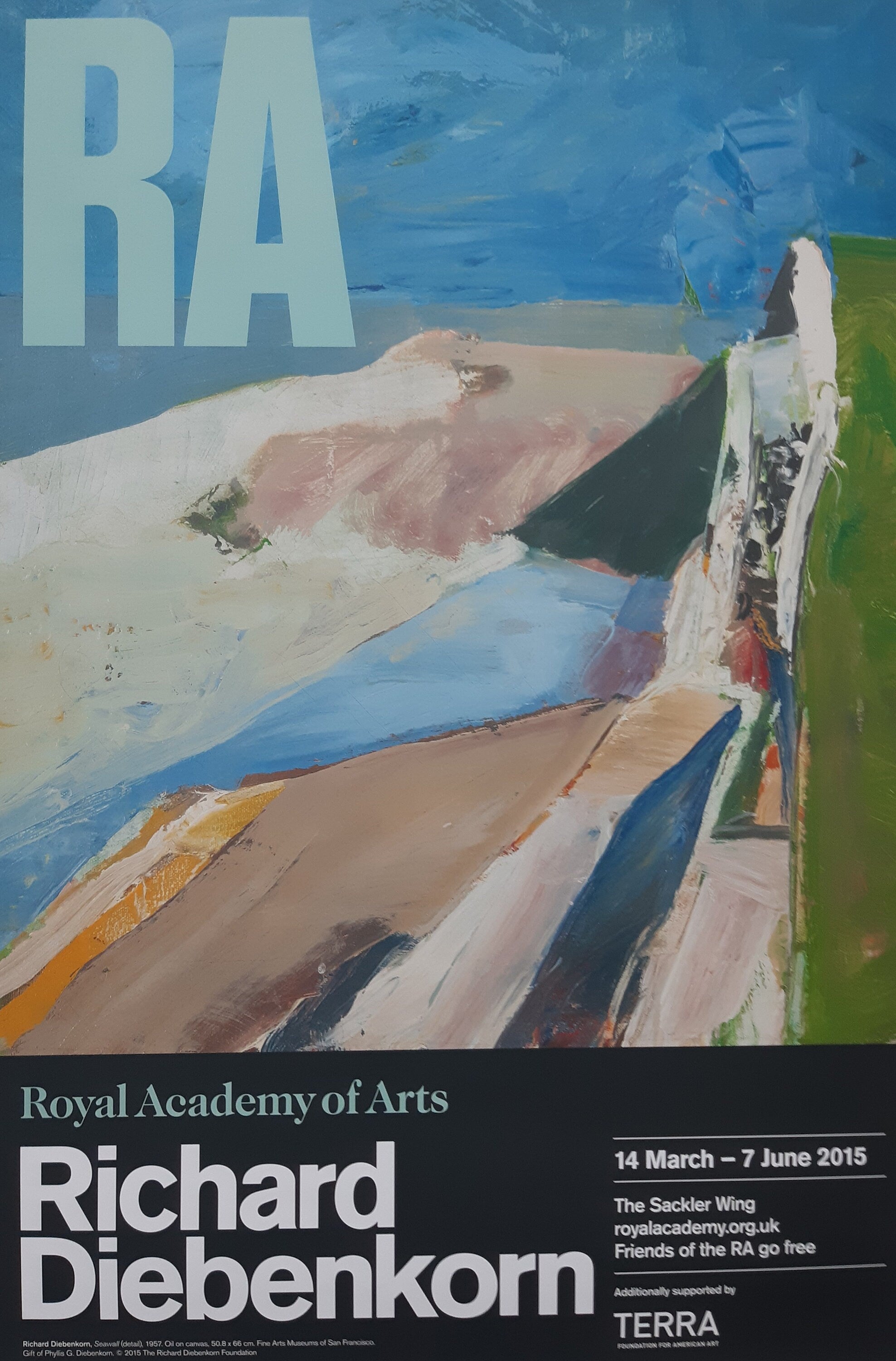Richard Diebenkorn original art poster - 19.9"×29.9" (50.5×76cm)